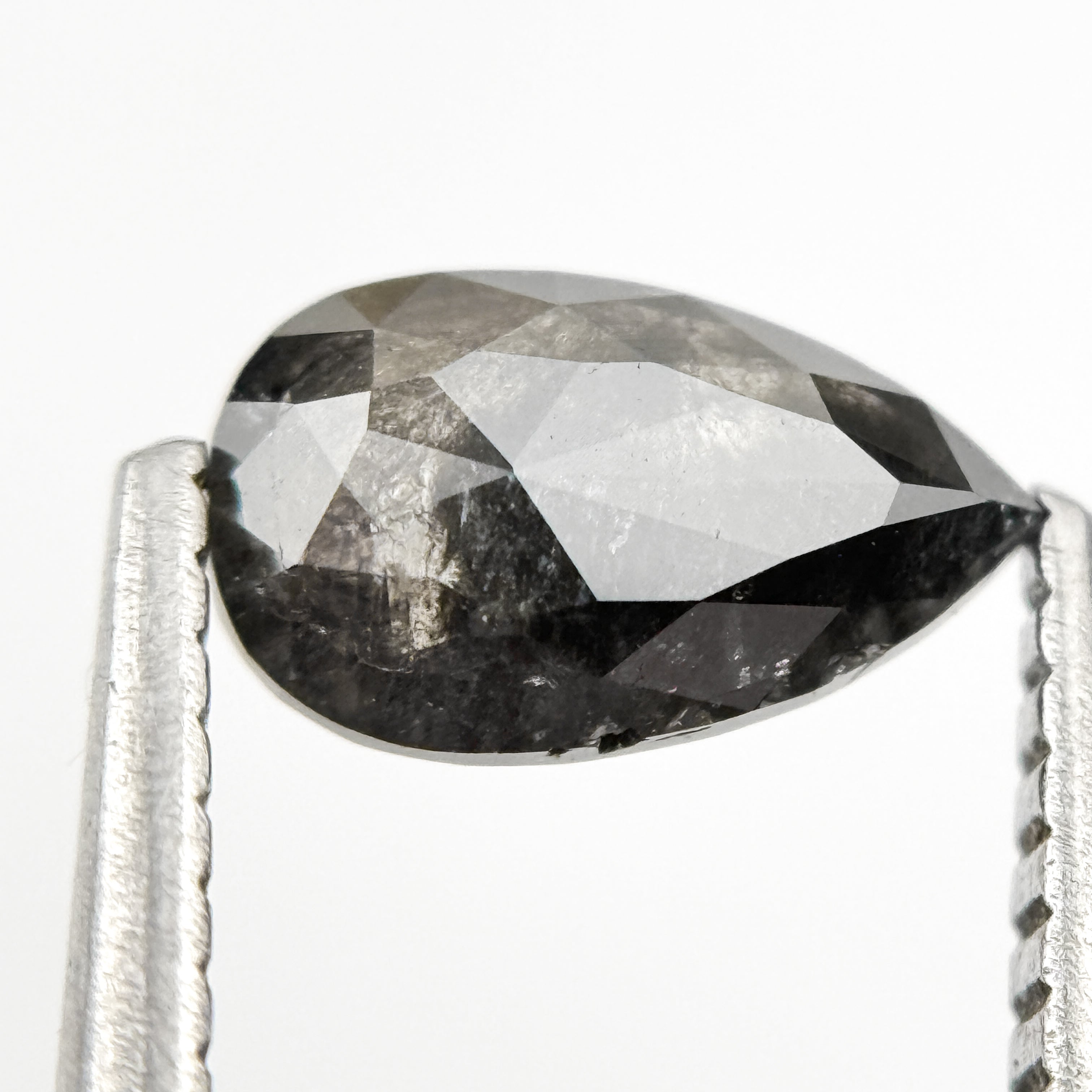 0.84 Ct Pear Rose Cut Grey Natural loose Diamond