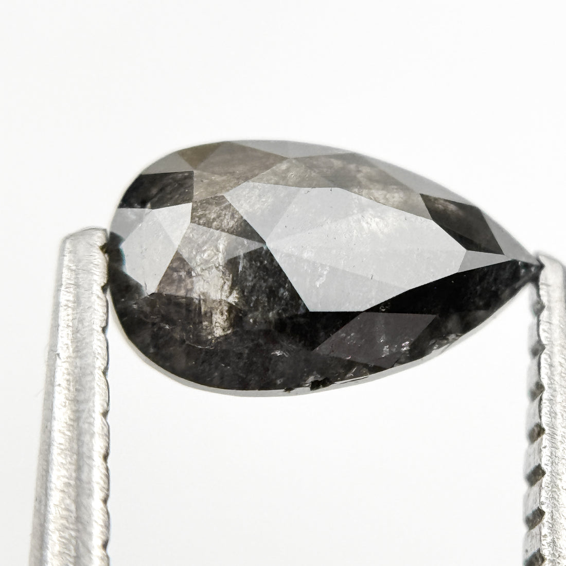 0.84 Ct Pear Rose Cut Grey Natural loose Diamond