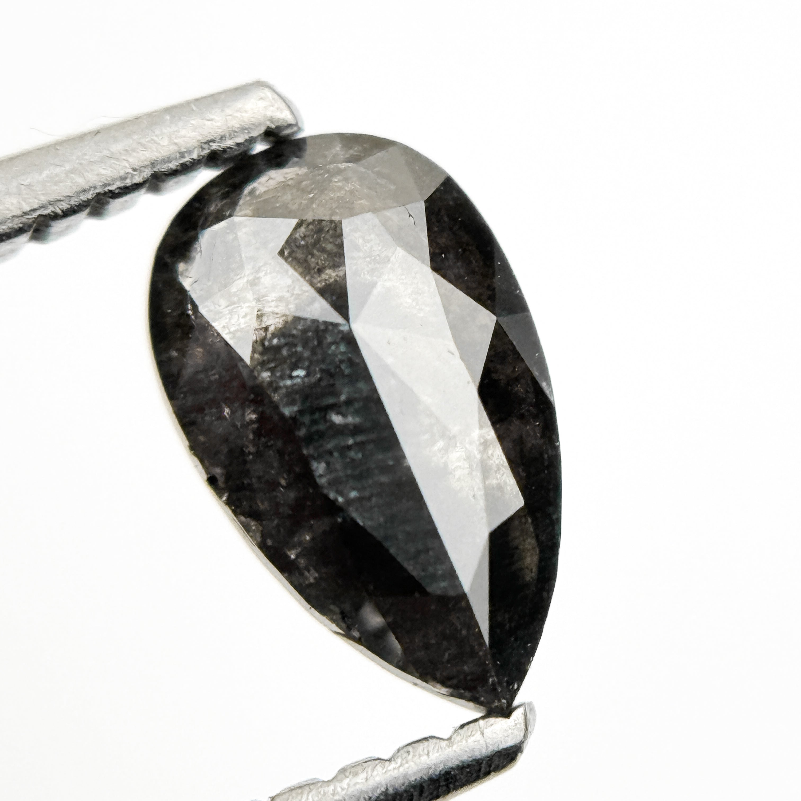 0.84 Ct Pear Rose Cut Grey Natural loose Diamond
