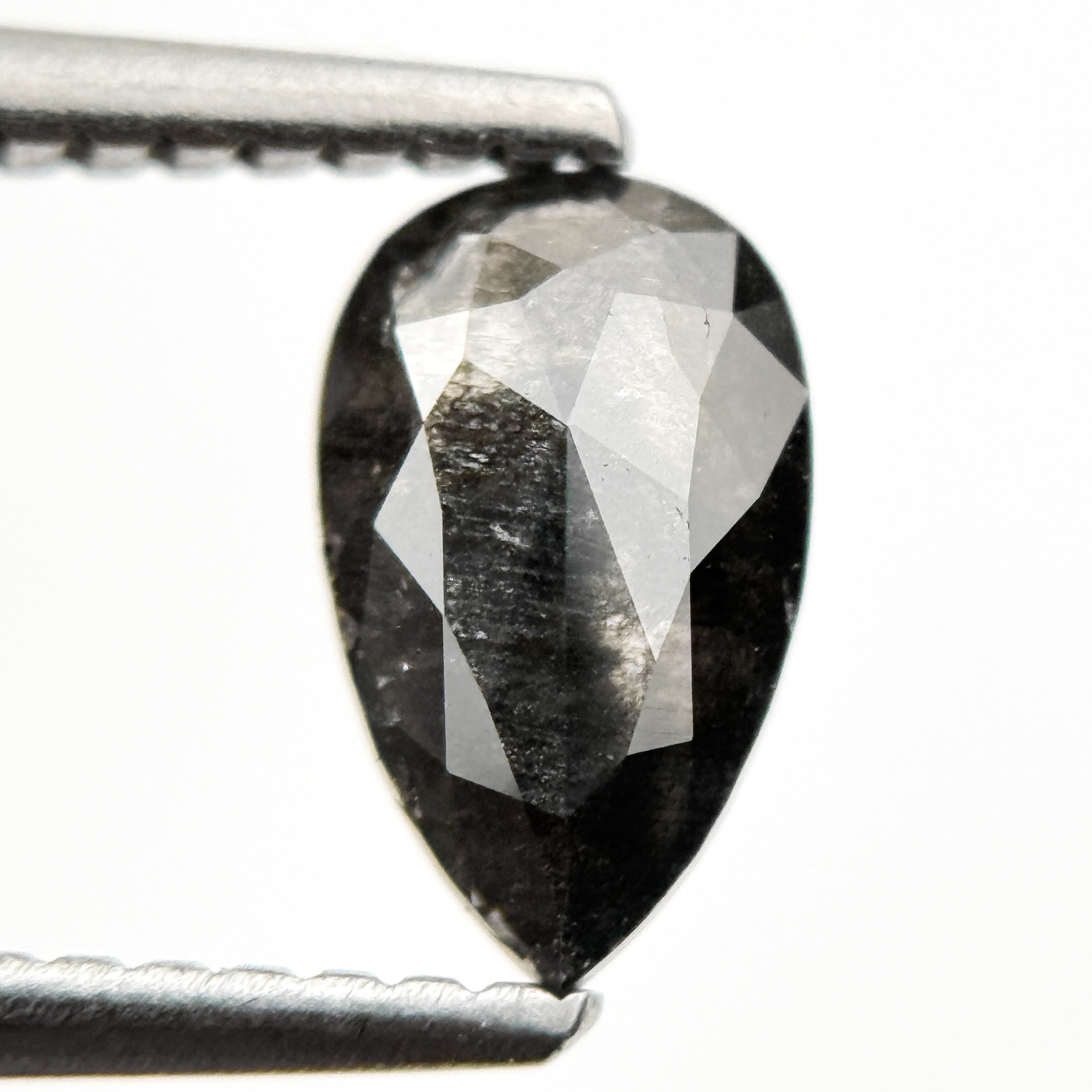 0.84 Ct Pear Rose Cut Grey Natural loose Diamond