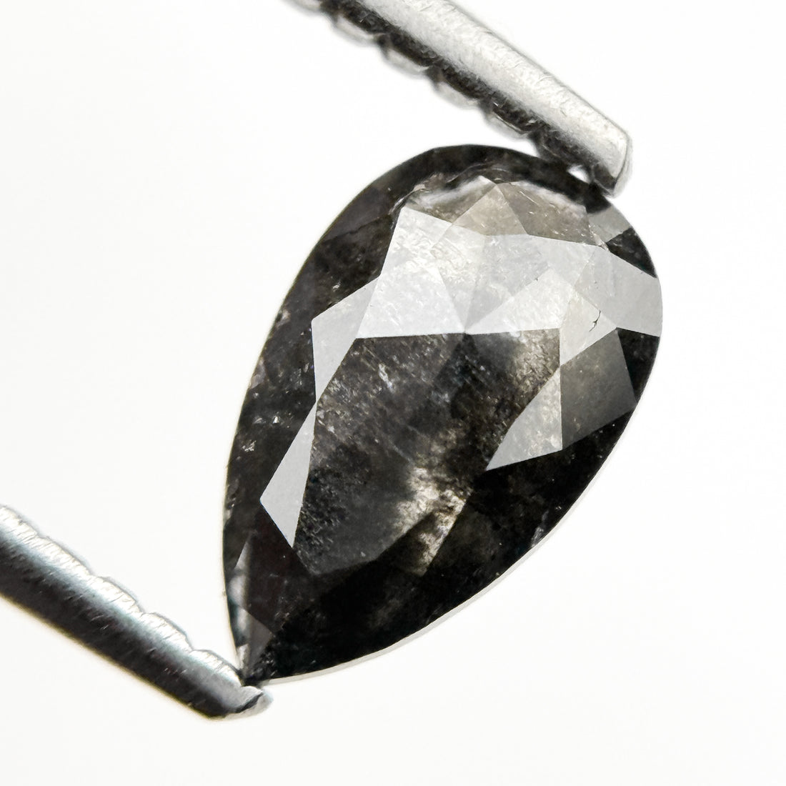 0.84 Ct Pear Rose Cut Grey Natural loose Diamond