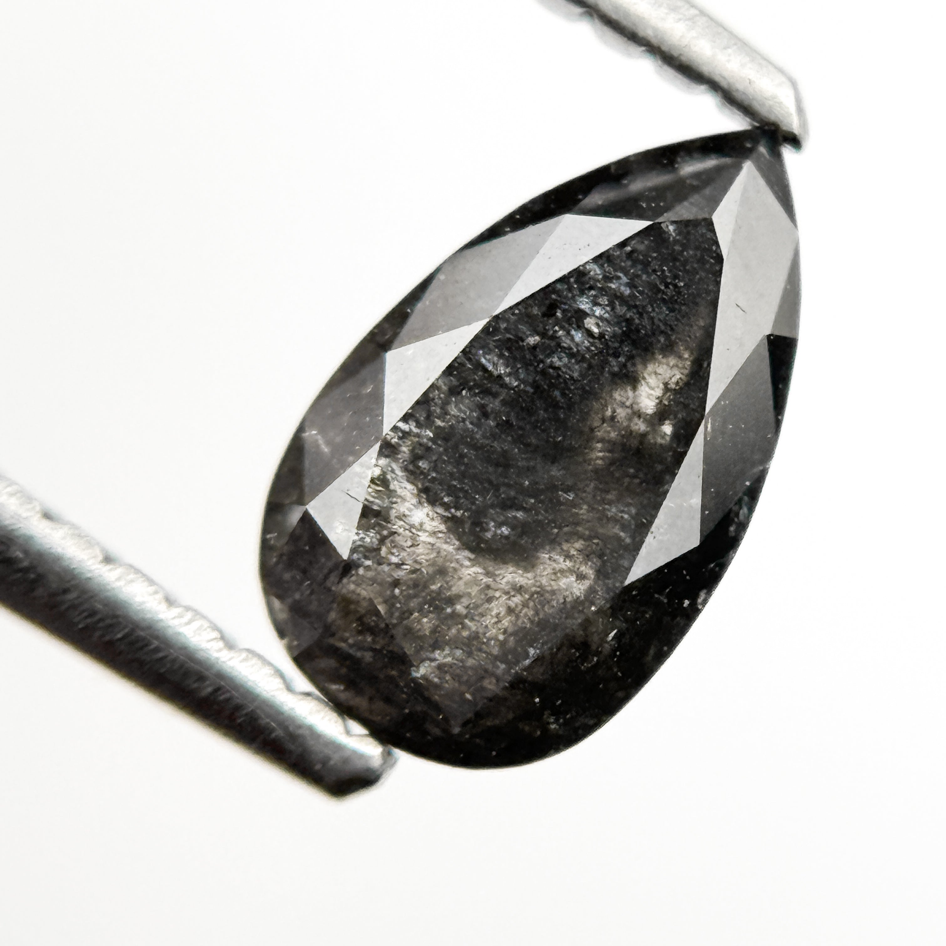 0.84 Ct Pear Rose Cut Grey Natural loose Diamond