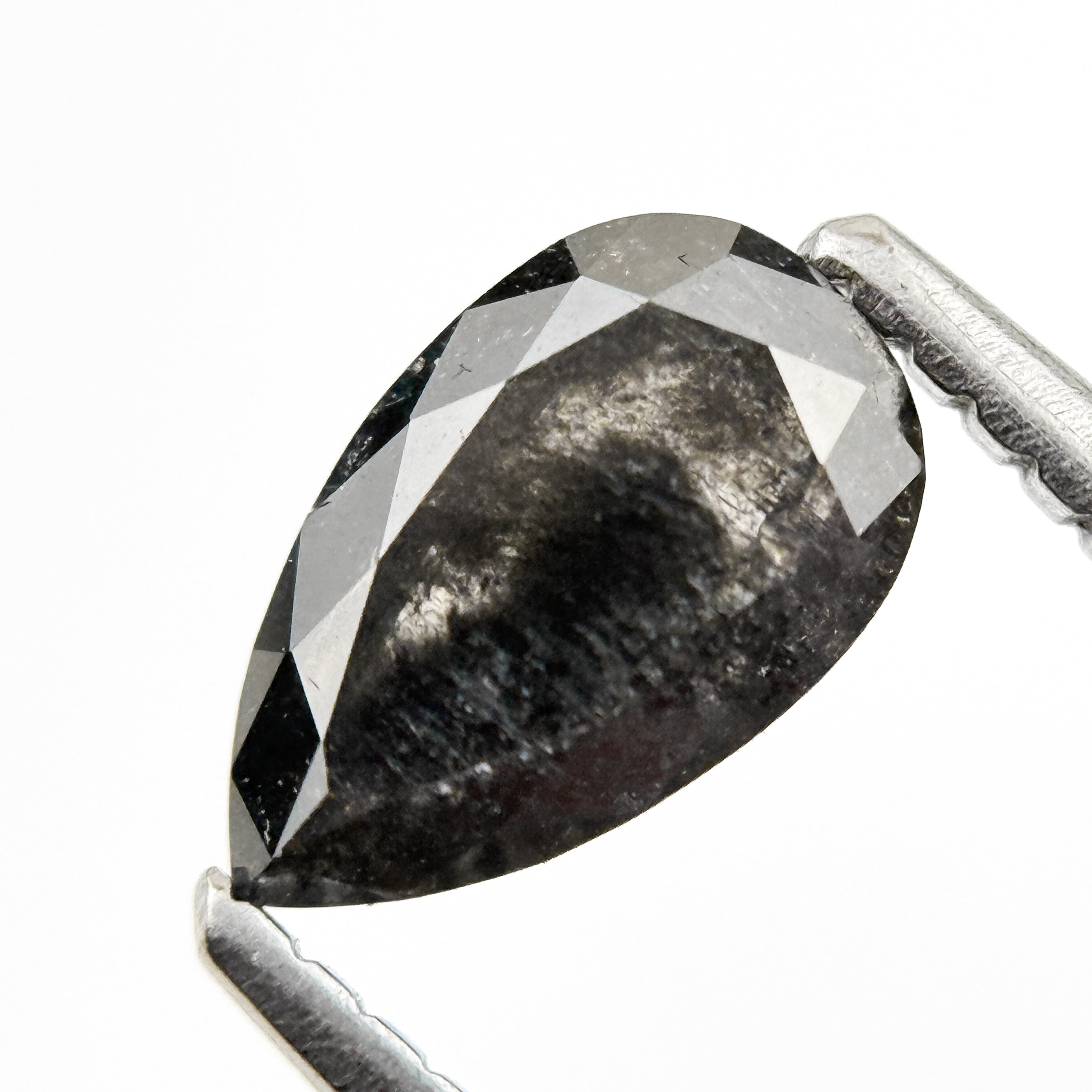 0.84 Ct Pear Rose Cut Grey Natural loose Diamond
