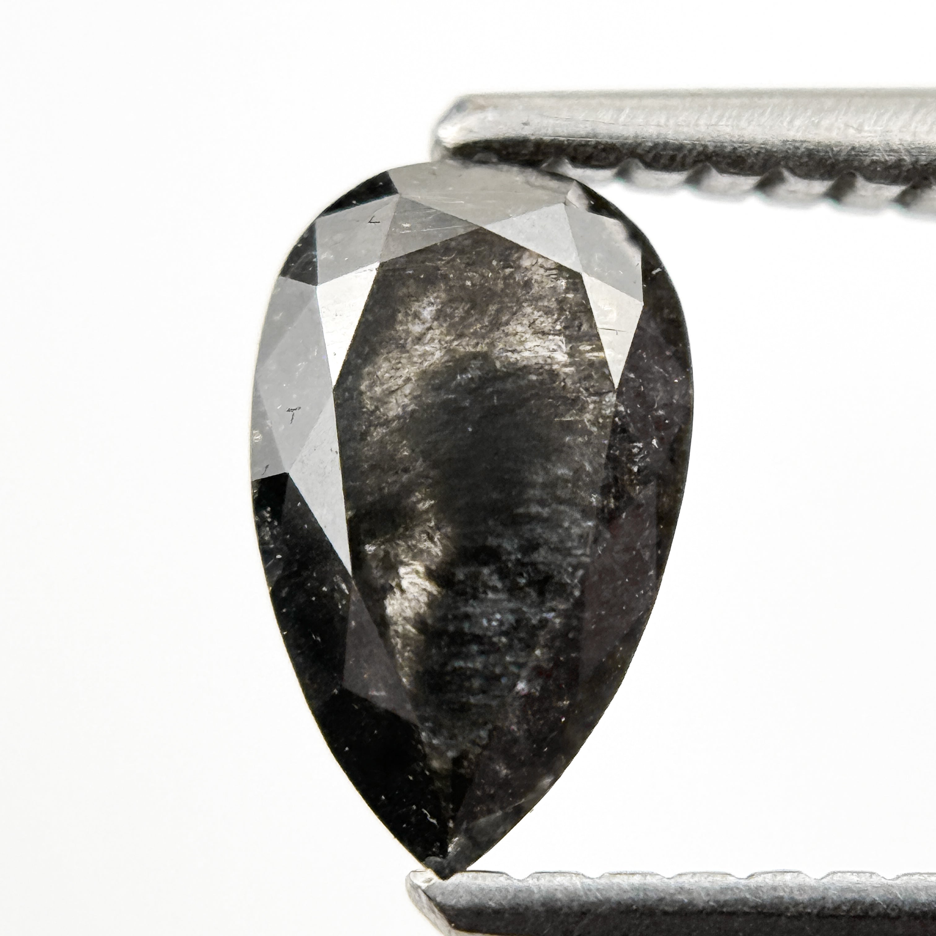 0.84 Ct Pear Rose Cut Grey Natural loose Diamond