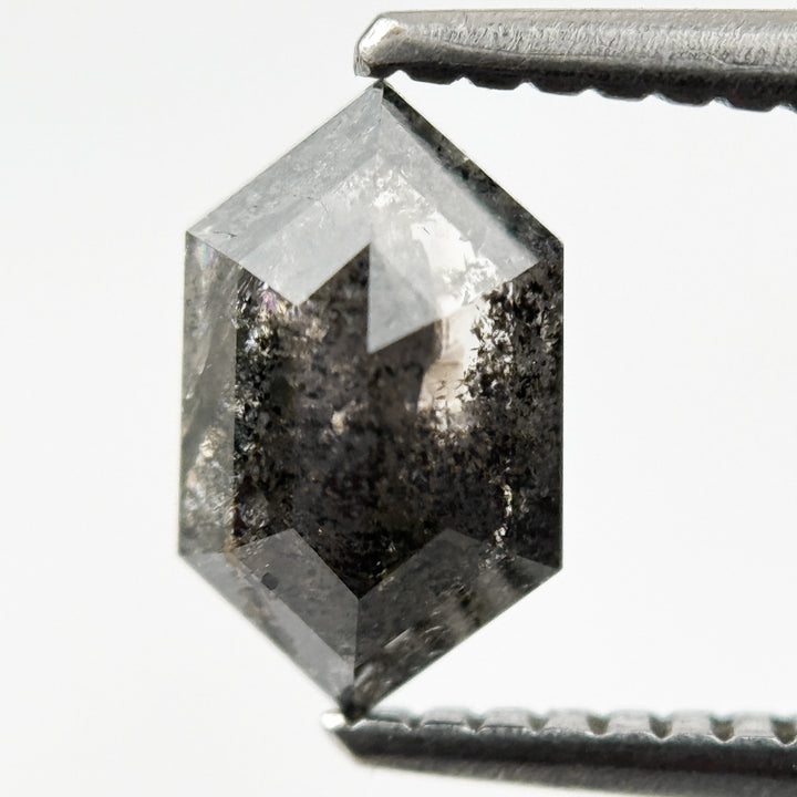 0.88 Ct Hexagon Rose Cut Grey Natural Minimal Diamond