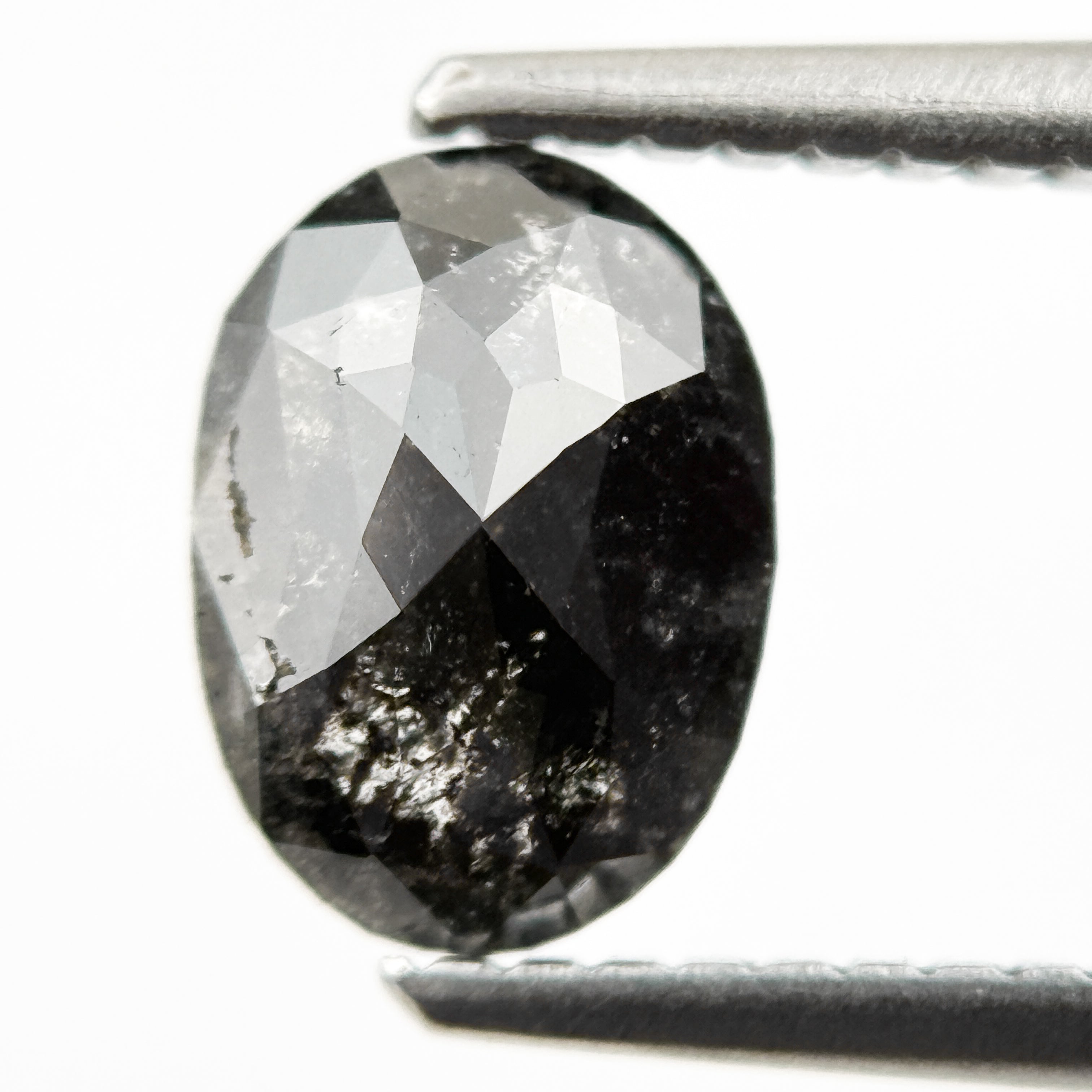 1.14 Ct Oval Rose Cut Grey Natural Loose Diamond