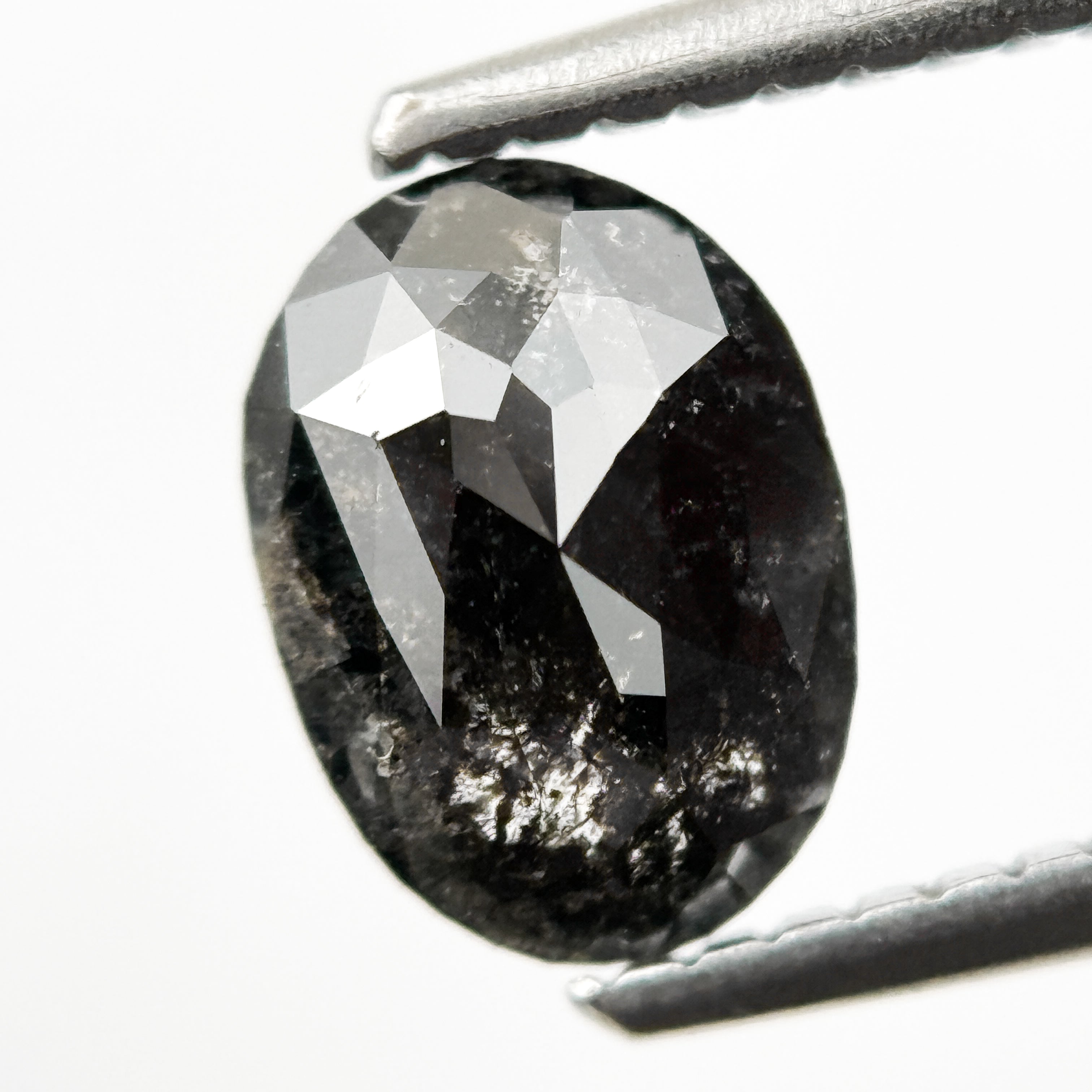 1.14 Ct Oval Rose Cut Grey Natural Loose Diamond