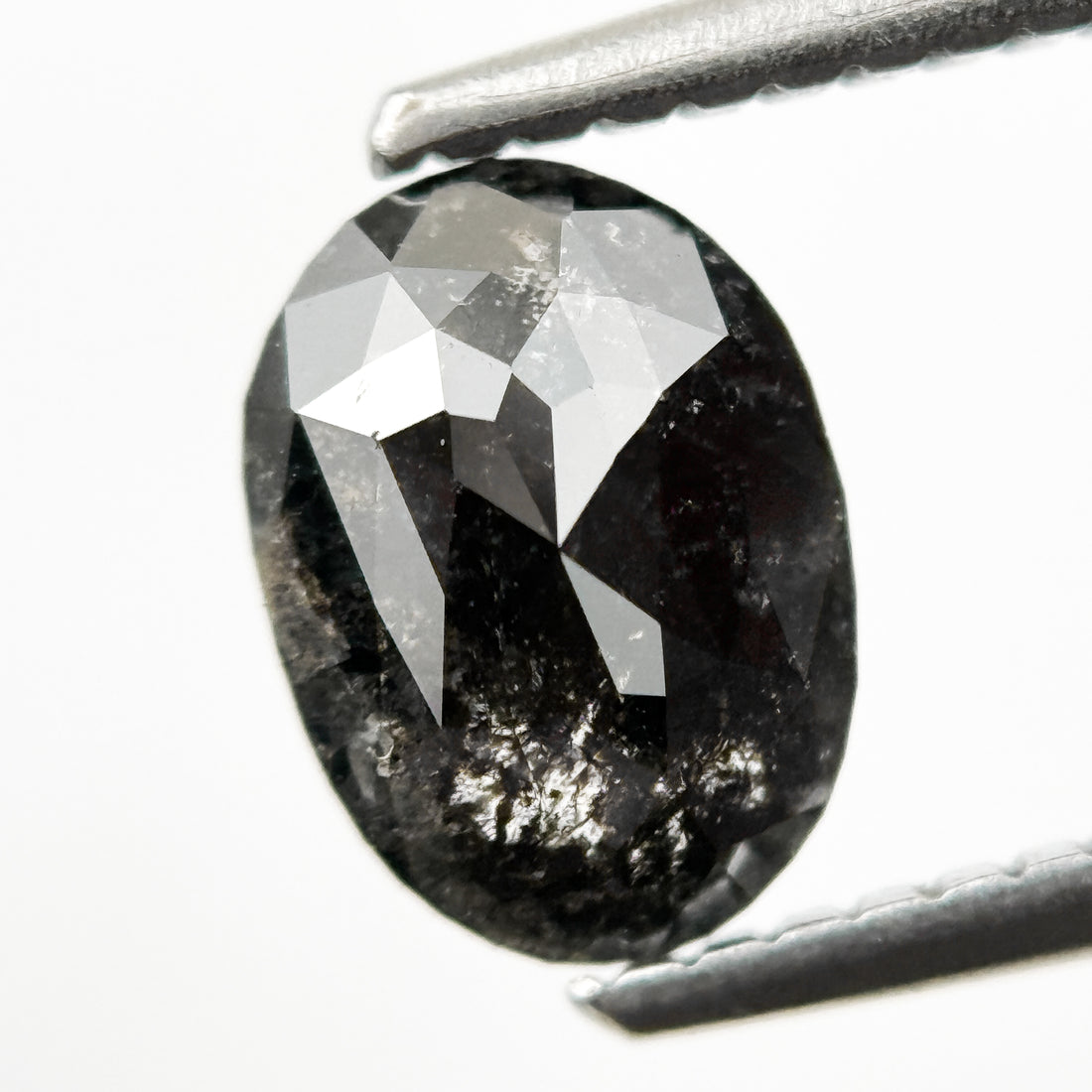 1.14 Ct Oval Rose Cut Grey Natural Loose Diamond