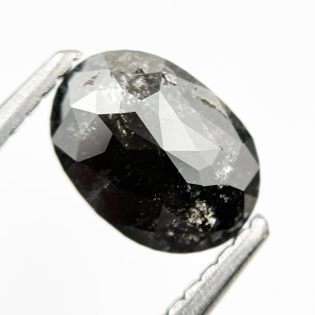 1.14 Ct Oval Rose Cut Grey Natural Loose Diamond