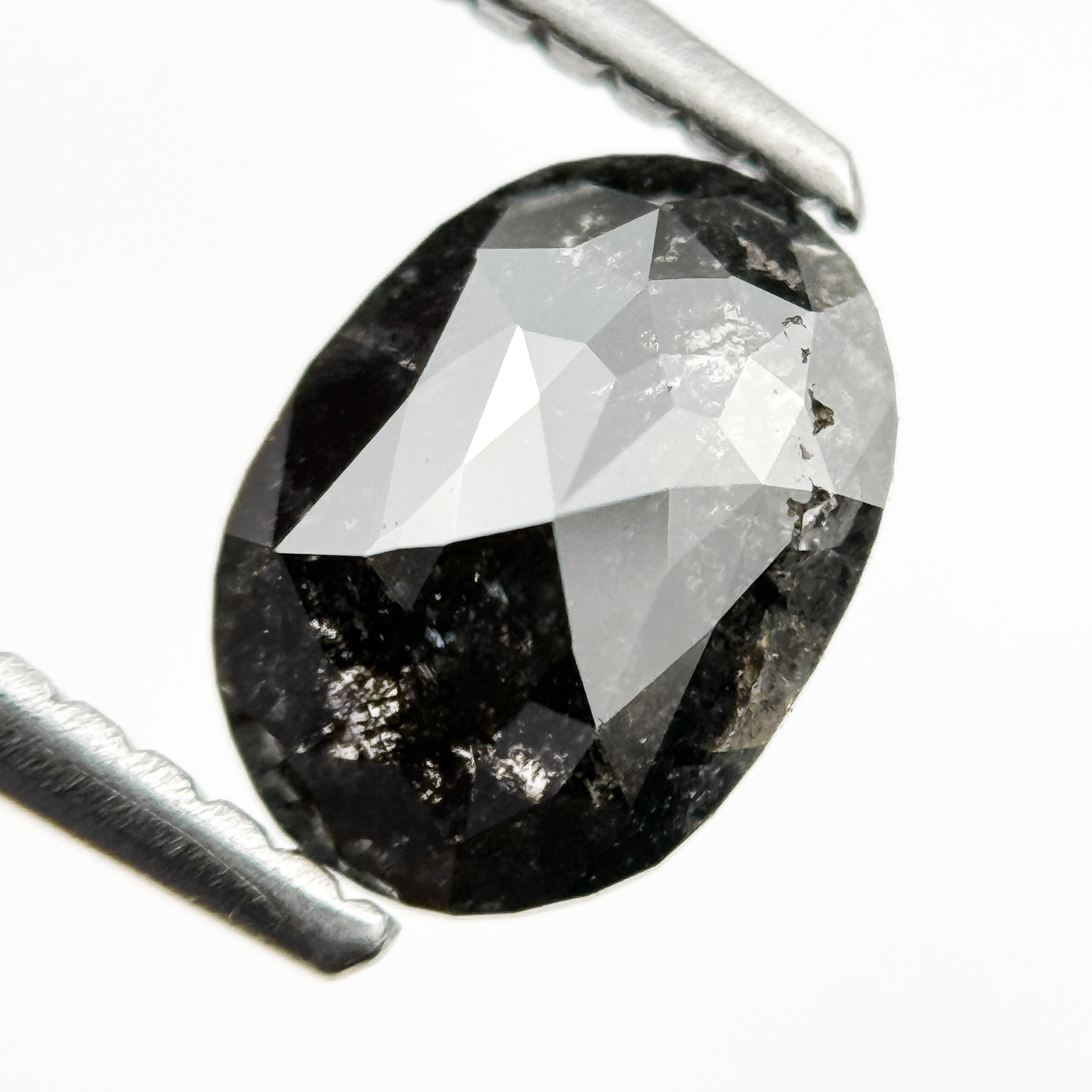 1.14 Ct Oval Rose Cut Grey Natural Loose Diamond