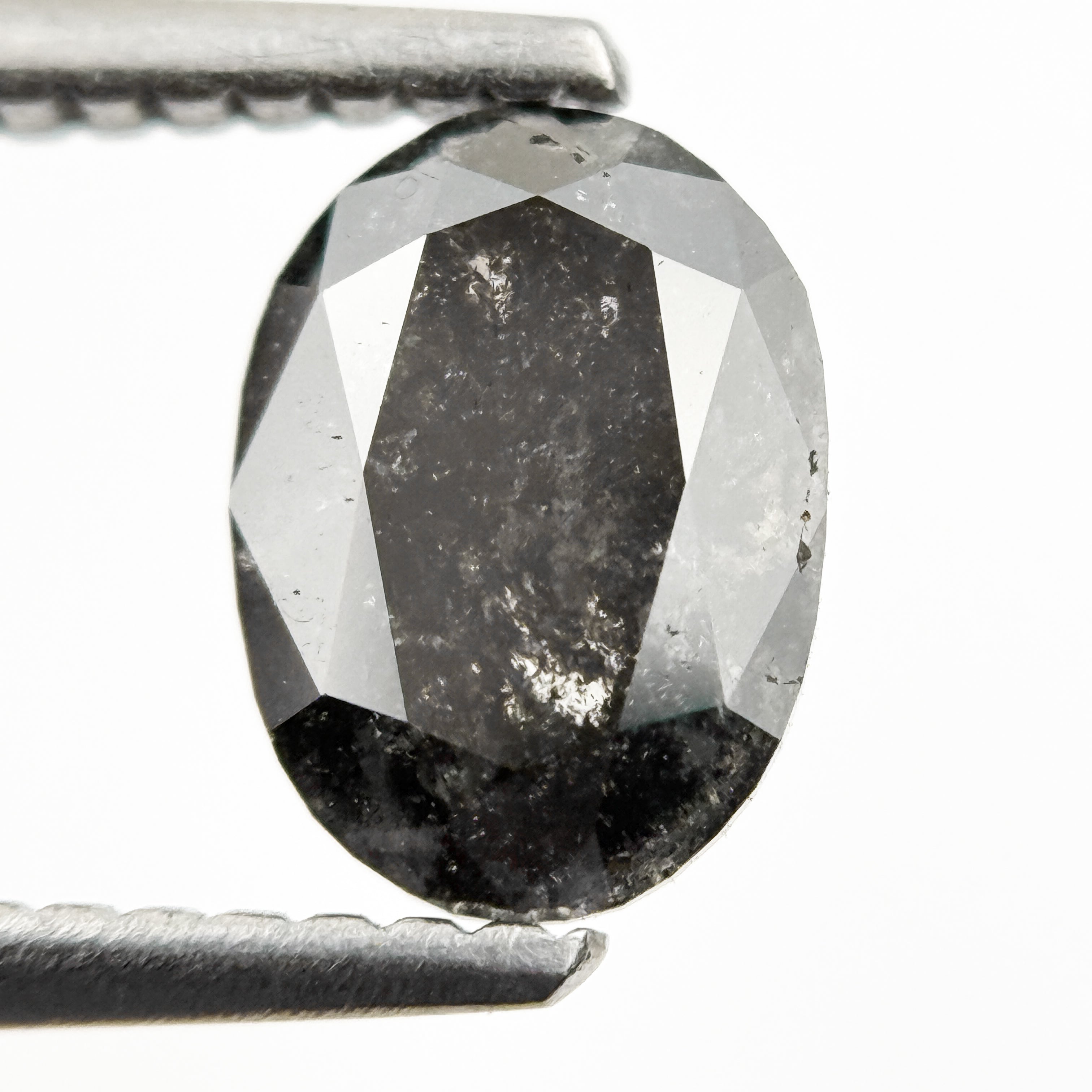 1.14 Ct Oval Rose Cut Grey Natural Loose Diamond