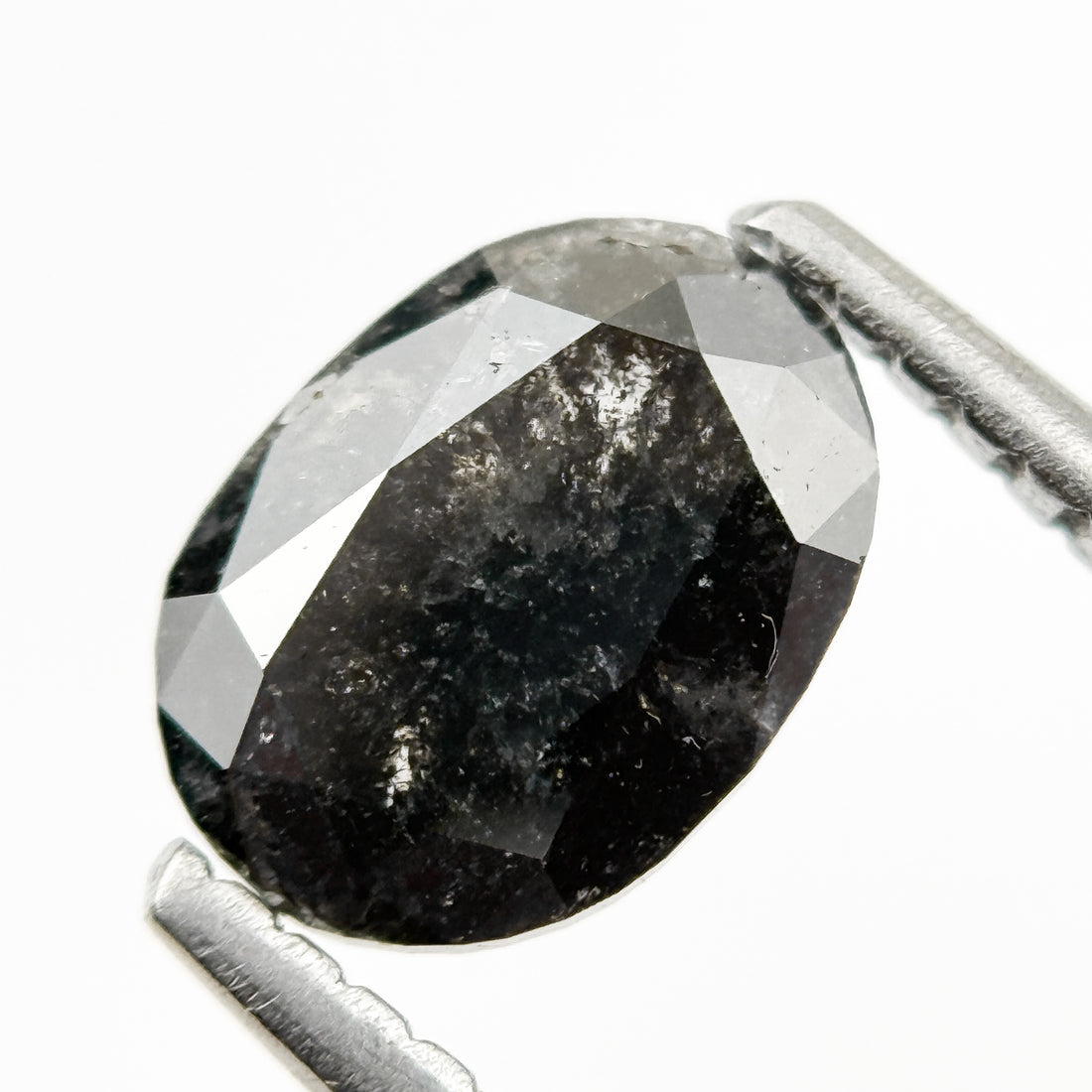1.14 Ct Oval Rose Cut Grey Natural Loose Diamond