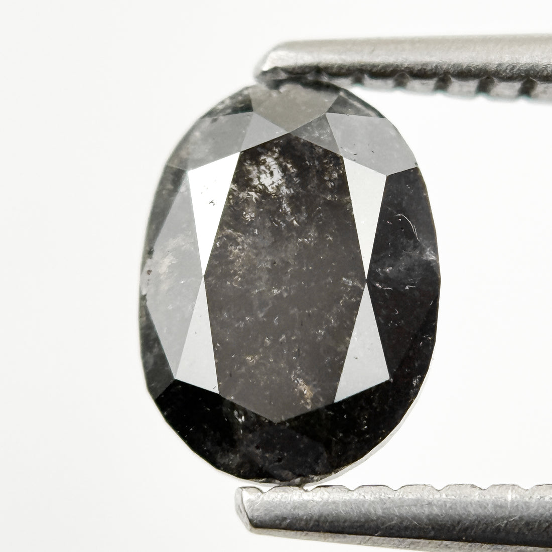 1.14 Ct Oval Rose Cut Grey Natural Loose Diamond