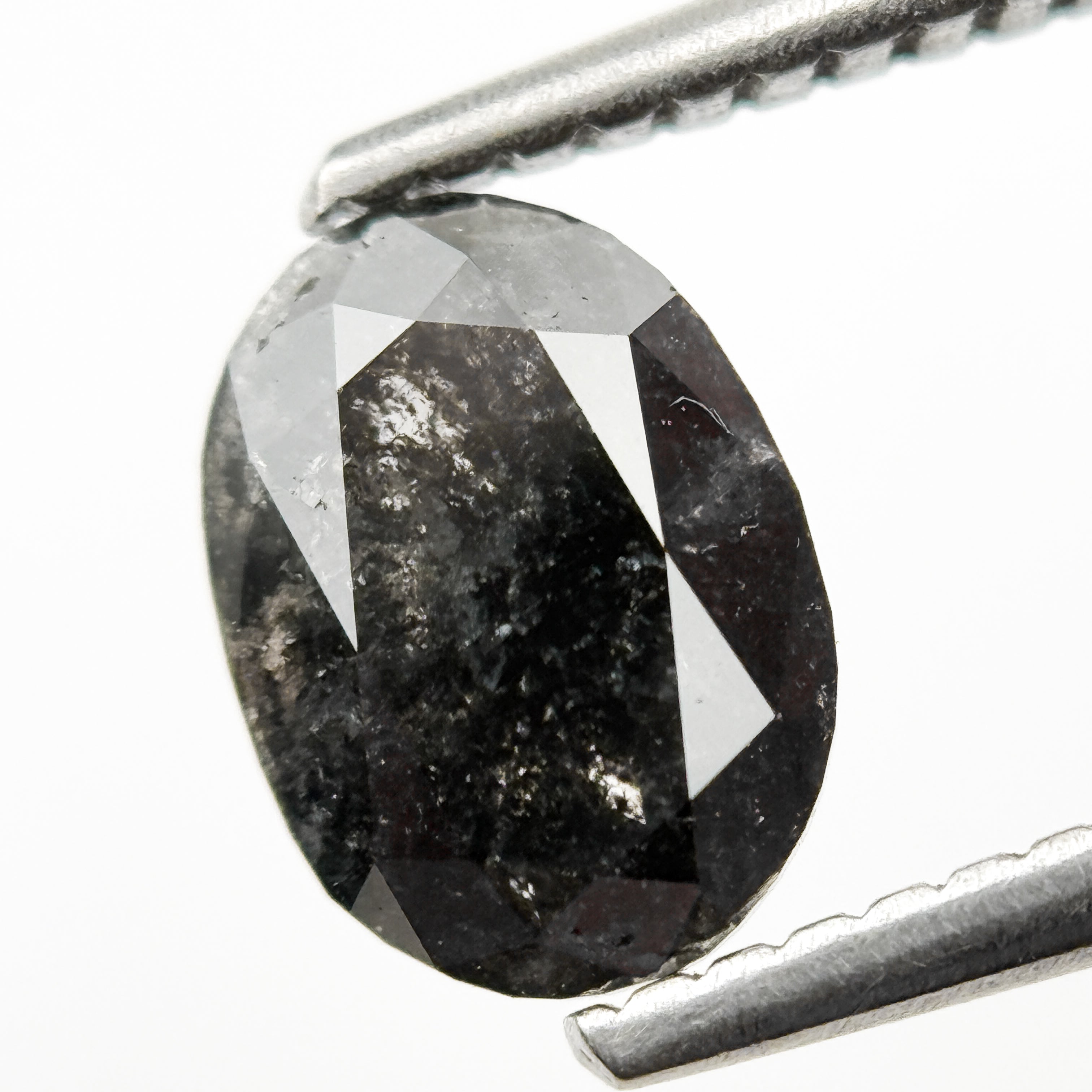 1.14 Ct Oval Rose Cut Grey Natural Loose Diamond