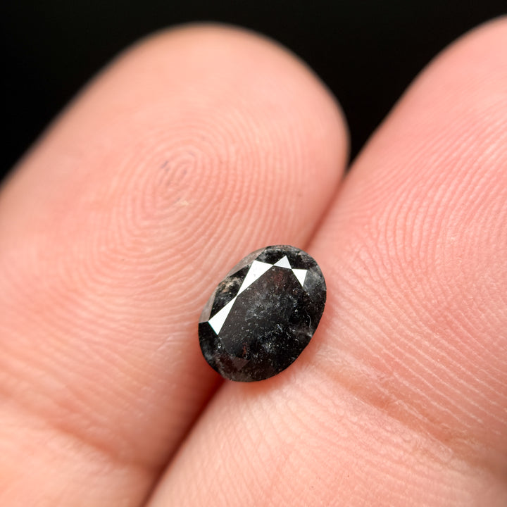 1.14 Ct Oval Rose Cut Grey Natural Loose Diamond