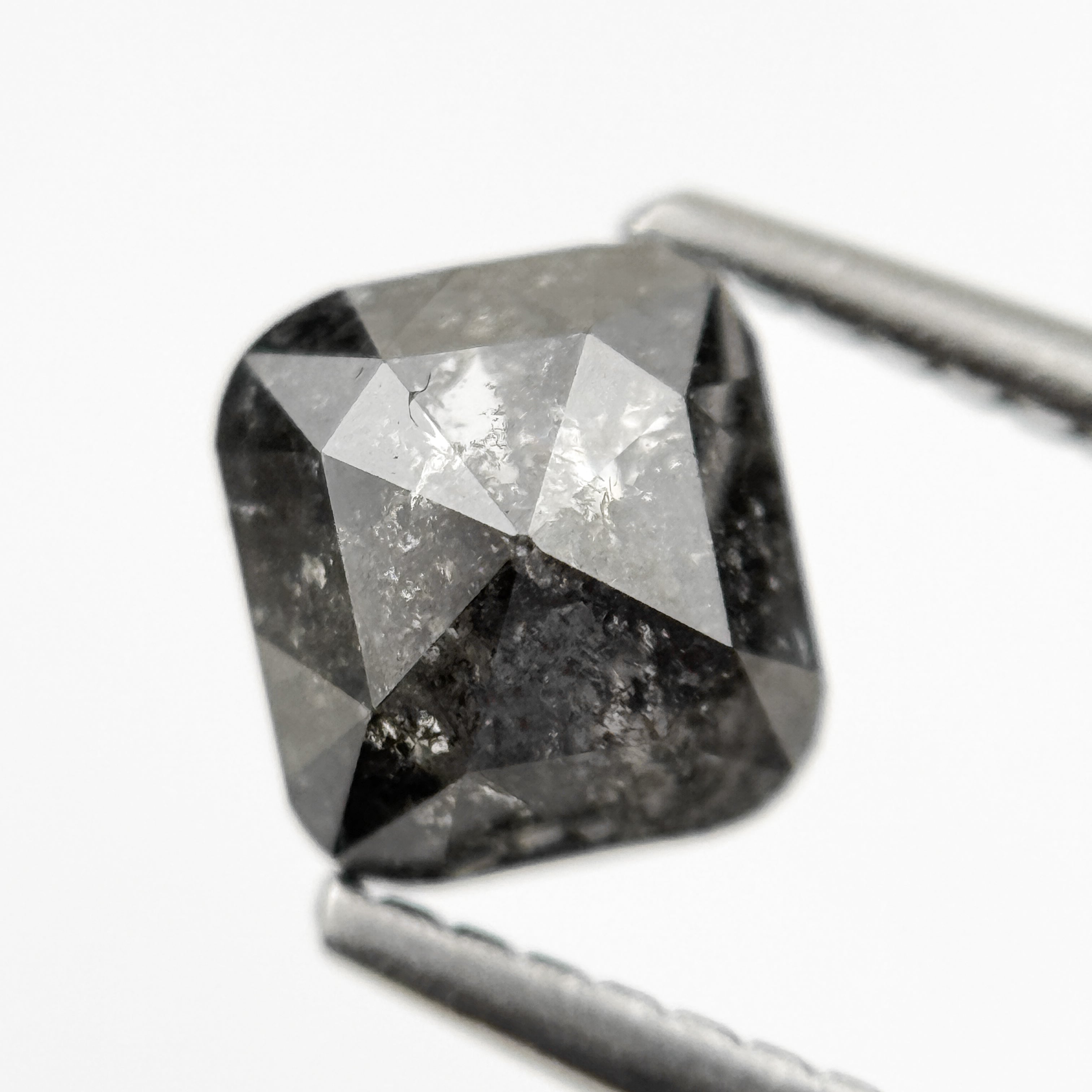 1.31 Ct Cushion Rose Cut Grey Natural Minimalist Diamond