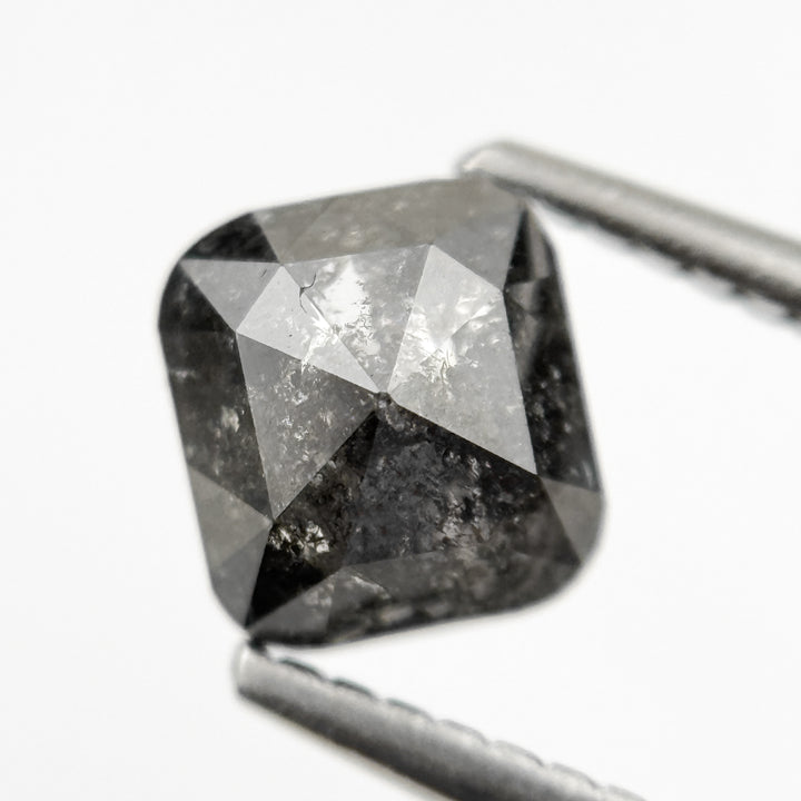1.31 Ct Cushion Rose Cut Grey Natural Minimalist Diamond
