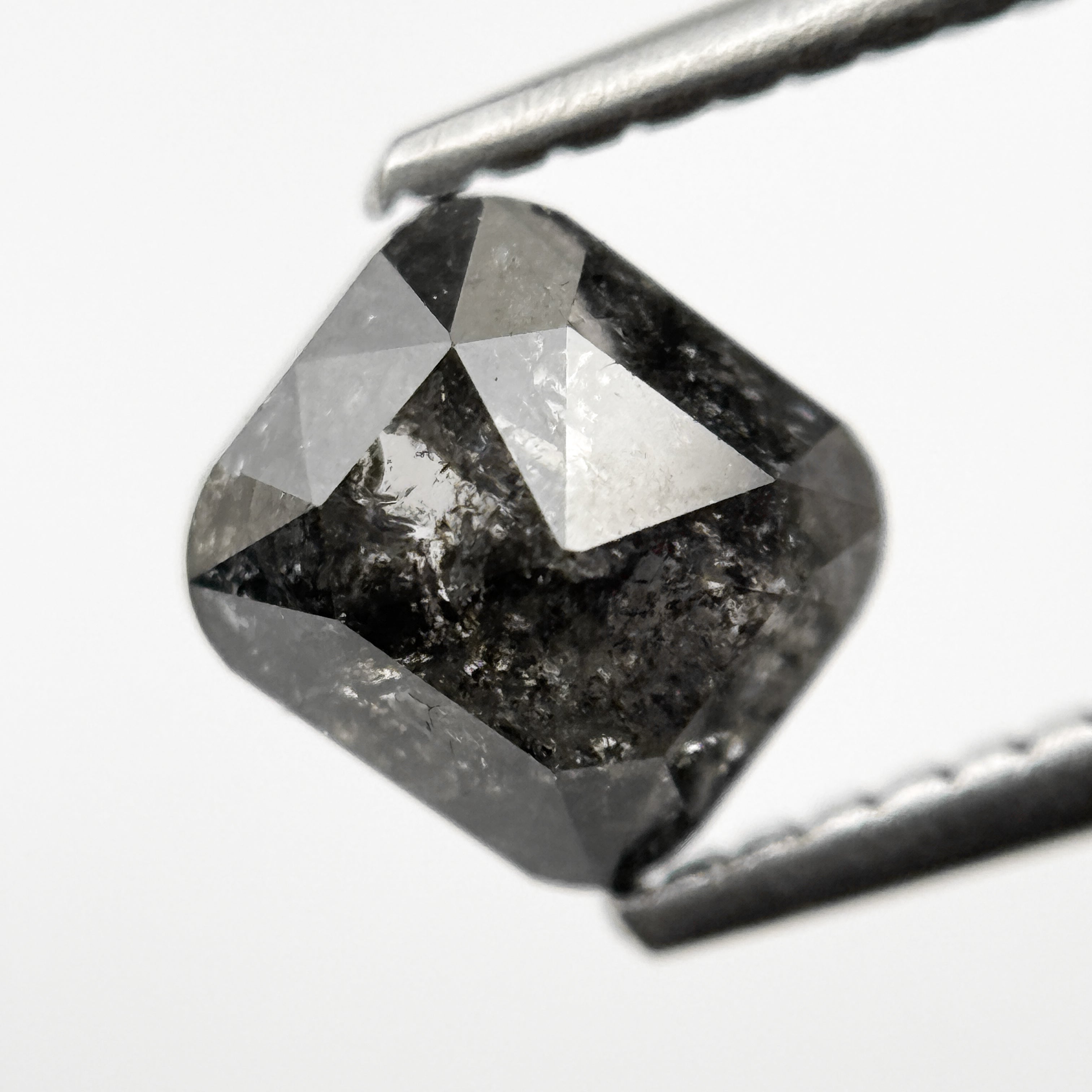 1.31 Ct Cushion Rose Cut Grey Natural Minimalist Diamond