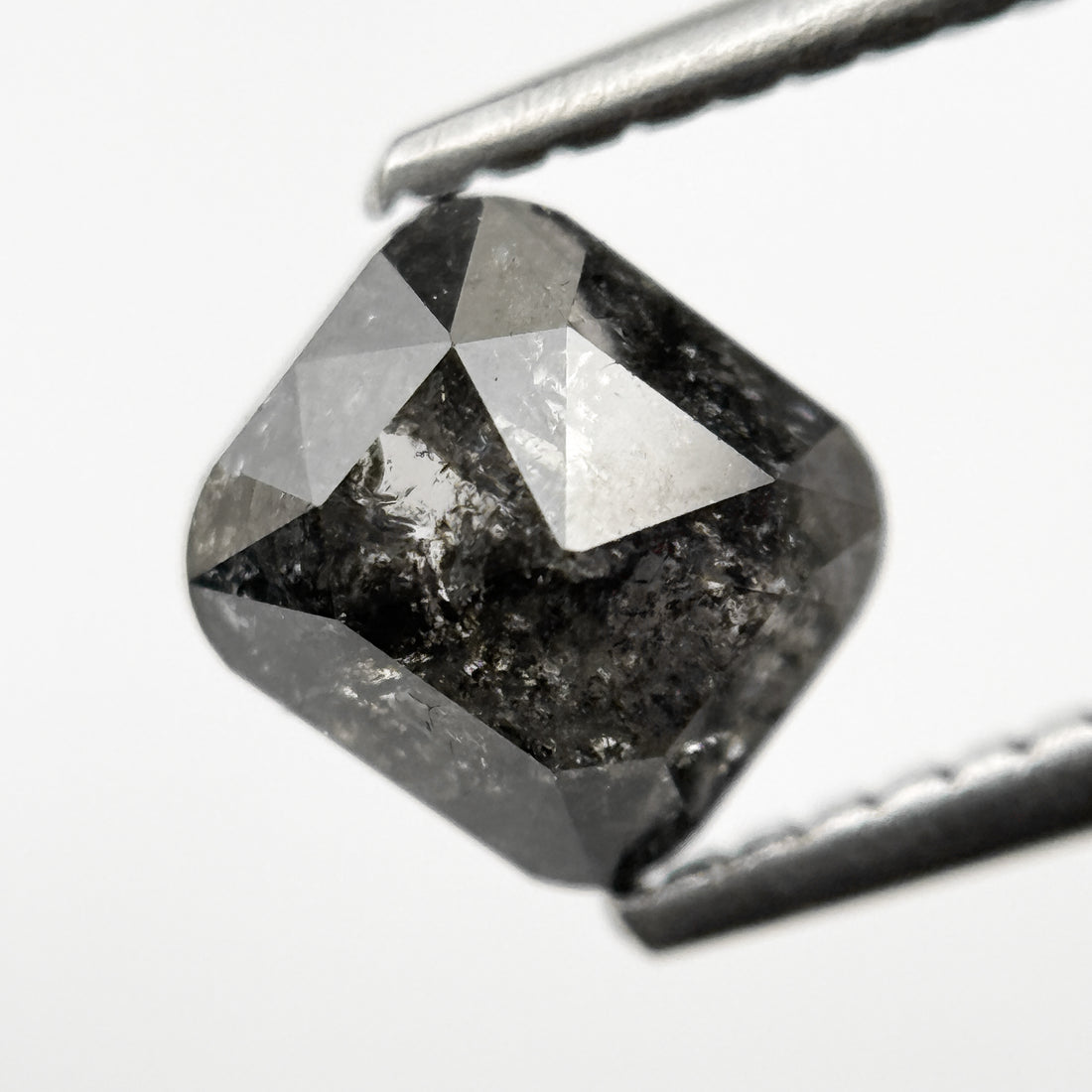 1.31 Ct Cushion Rose Cut Grey Natural Minimalist Diamond