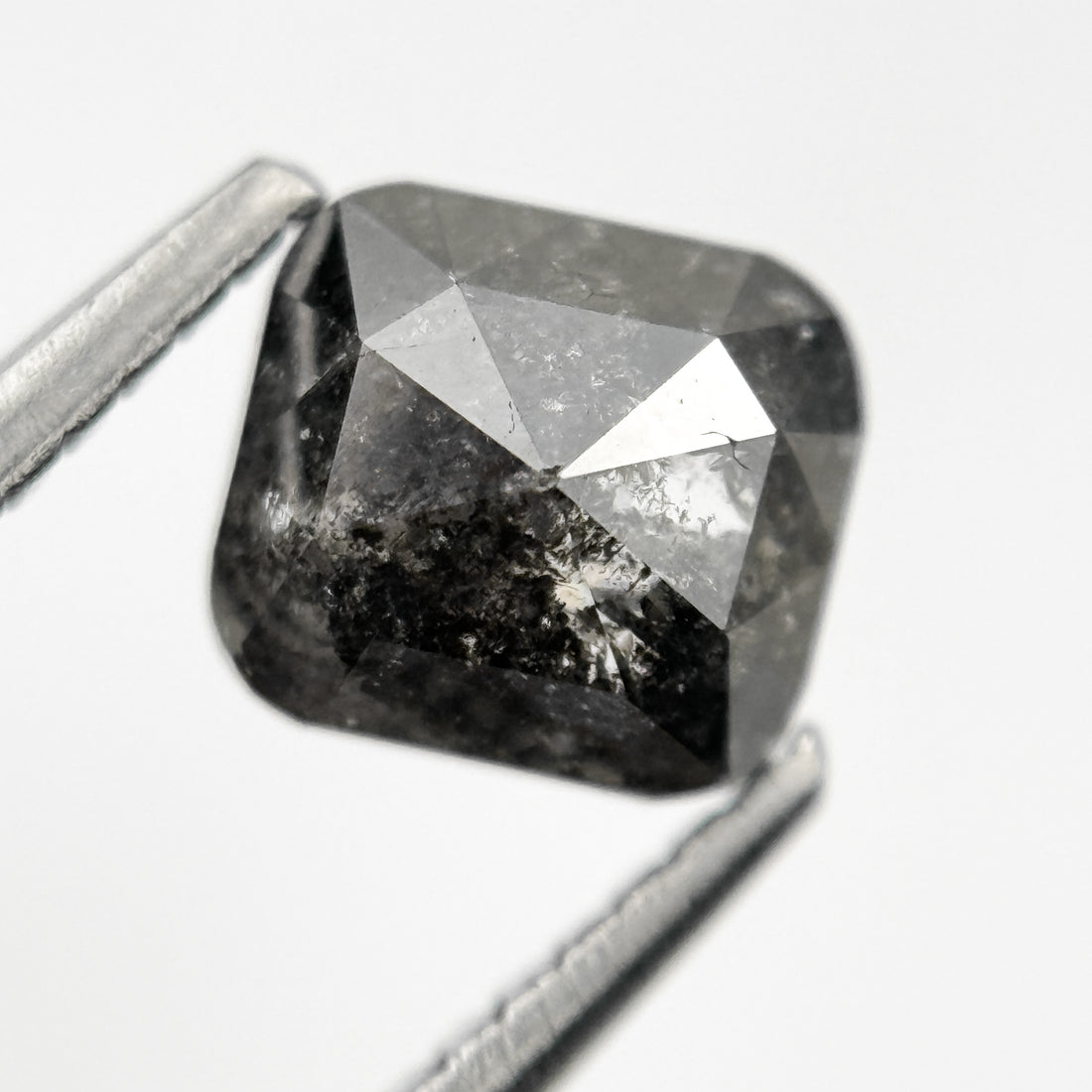 1.31 Ct Cushion Rose Cut Grey Natural Minimalist Diamond
