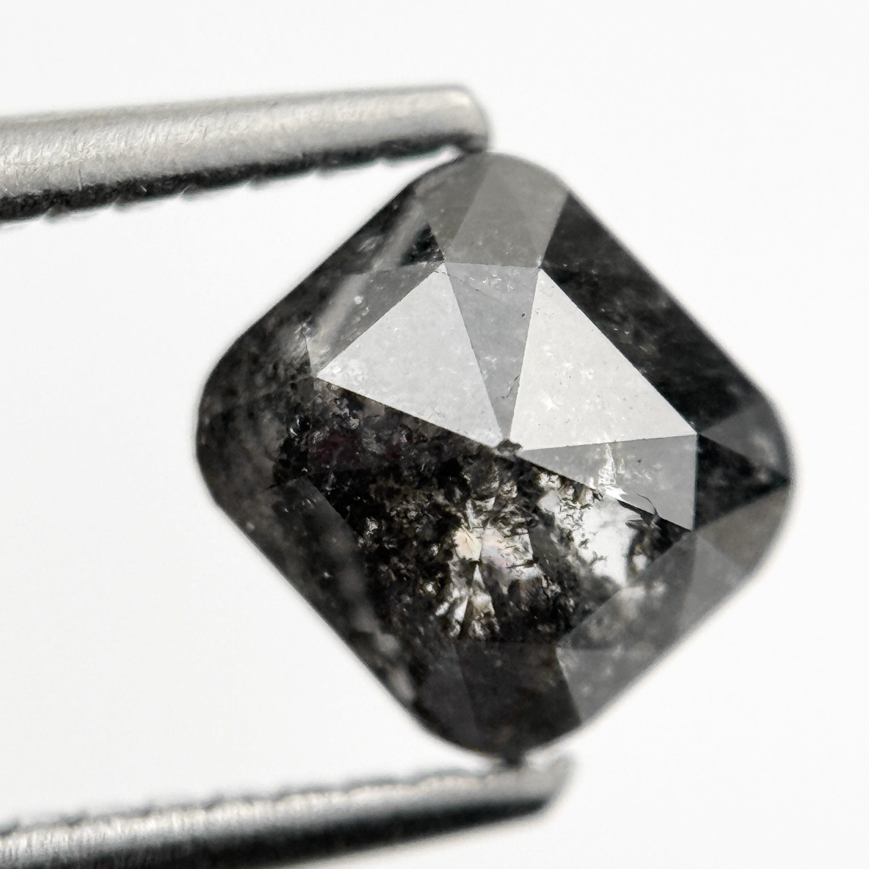 1.31 Ct Cushion Rose Cut Grey Natural Minimalist Diamond