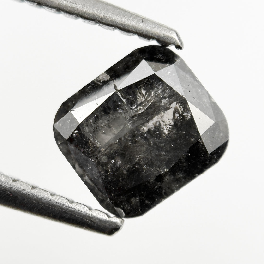 1.31 Ct Cushion Rose Cut Grey Natural Minimalist Diamond