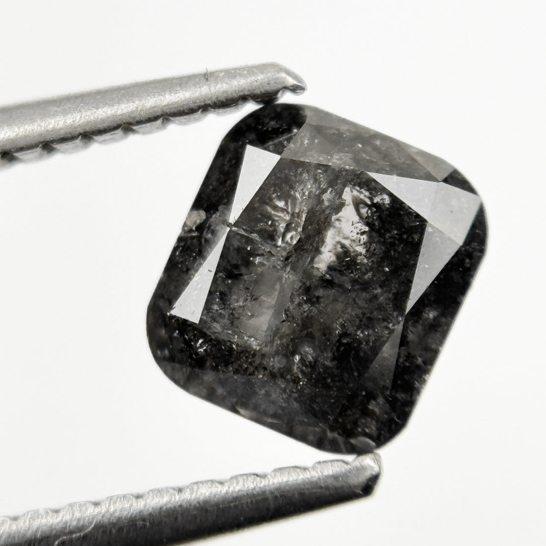 1.31 Ct Cushion Rose Cut Grey Natural Minimalist Diamond