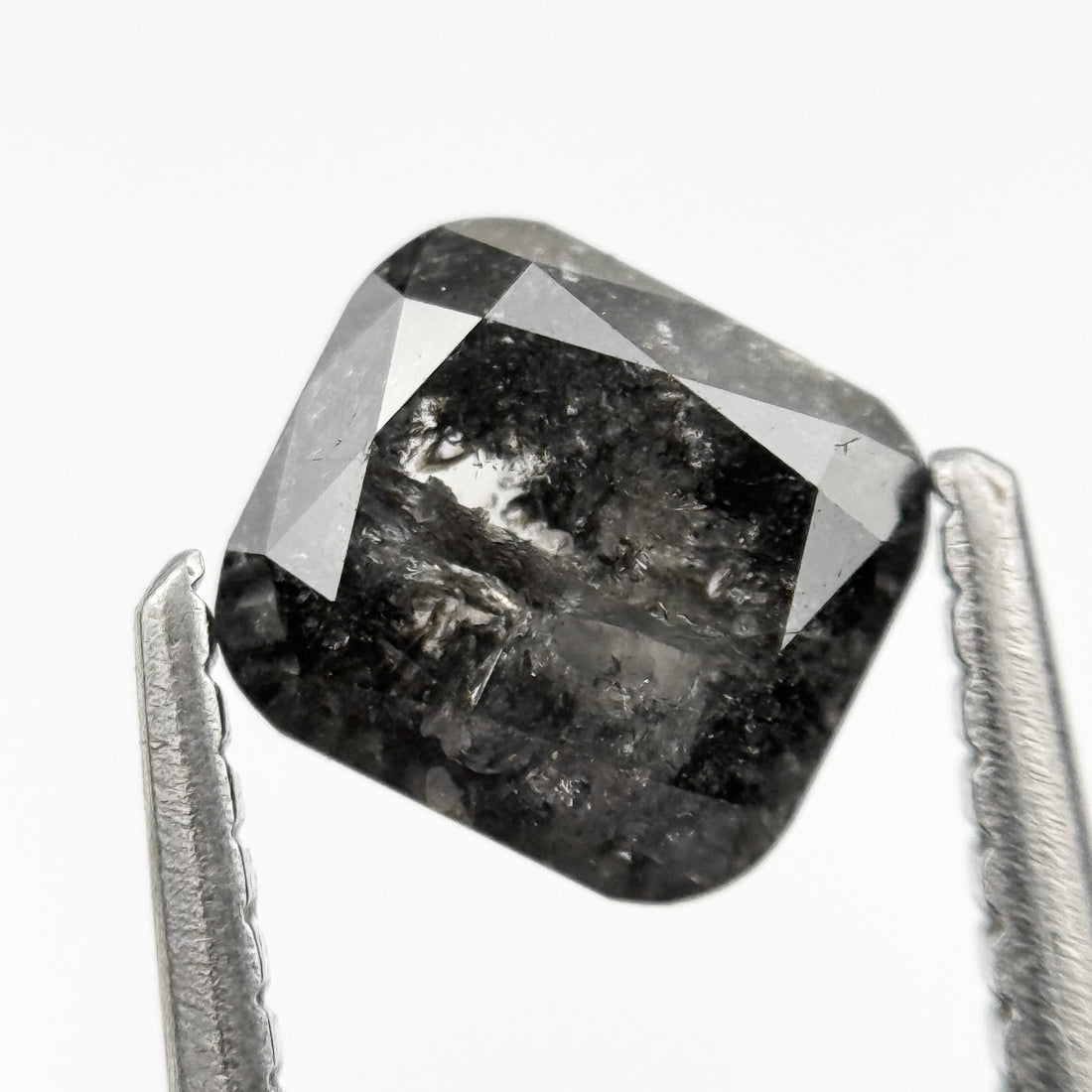 1.31 Ct Cushion Rose Cut Grey Natural Minimalist Diamond