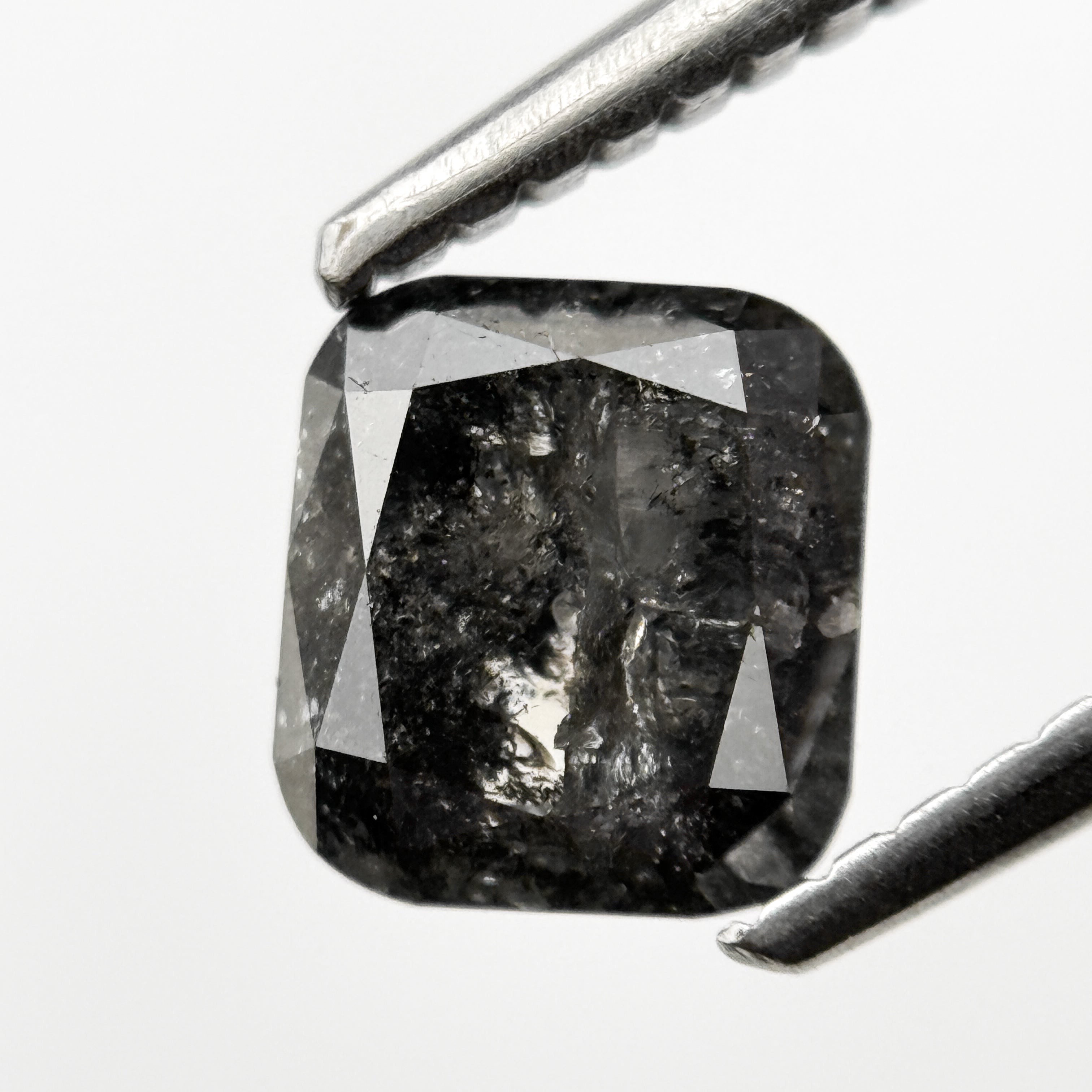 1.31 Ct Cushion Rose Cut Grey Natural Minimalist Diamond