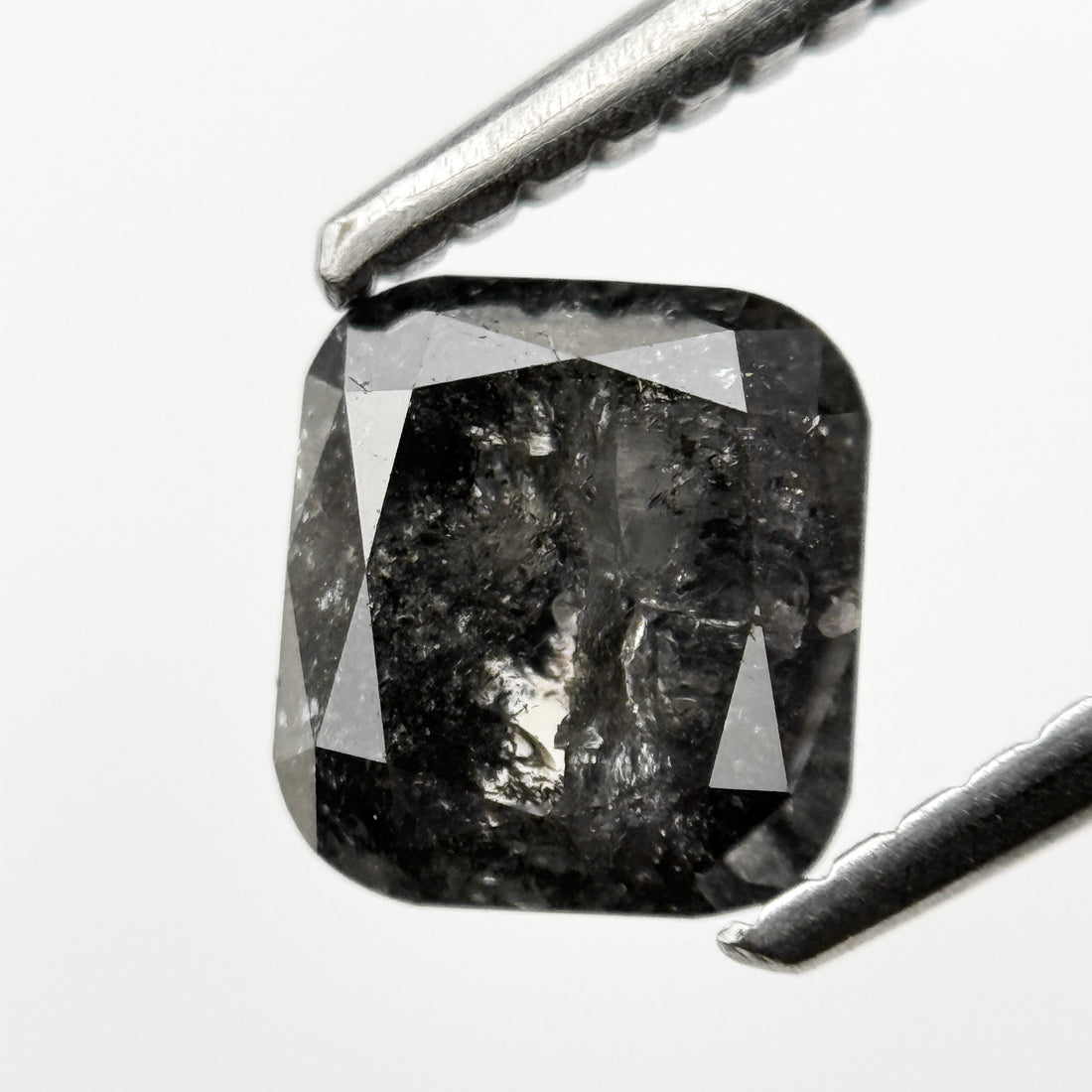 1.31 Ct Cushion Rose Cut Grey Natural Minimalist Diamond