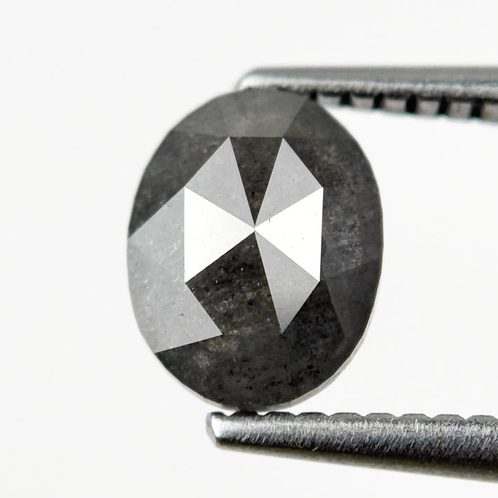 1.28 Ct Oval Rose Cut Grey Natural Fancy Diamond