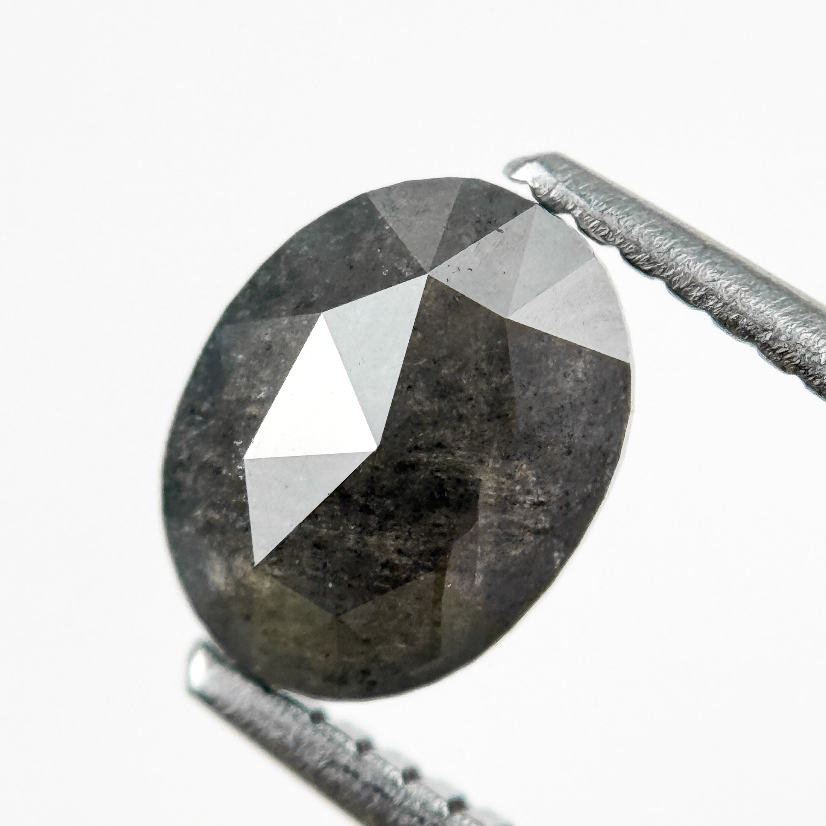 1.28 Ct Oval Rose Cut Grey Natural Fancy Diamond