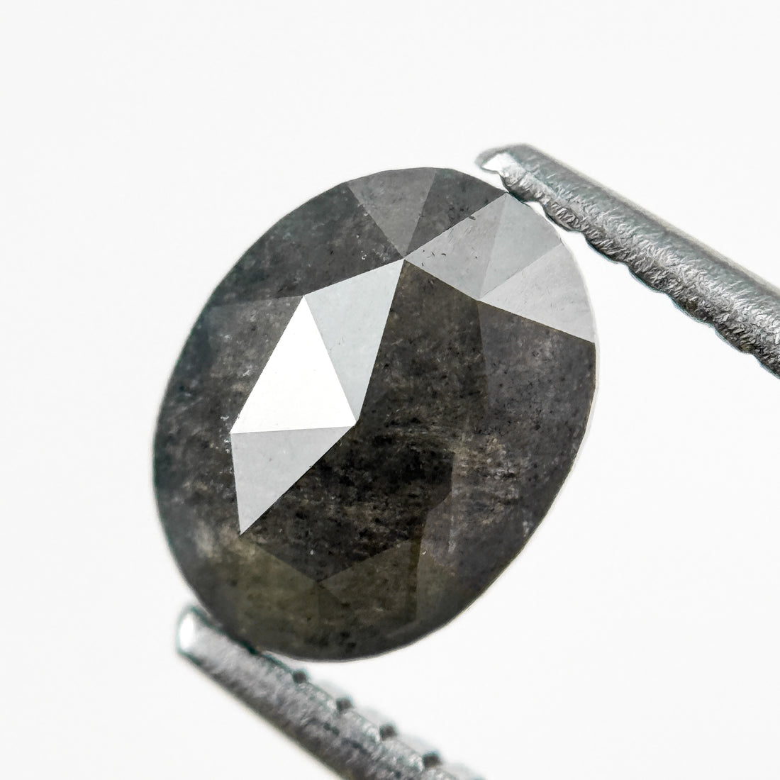 1.28 Ct Oval Rose Cut Grey Natural Fancy Diamond