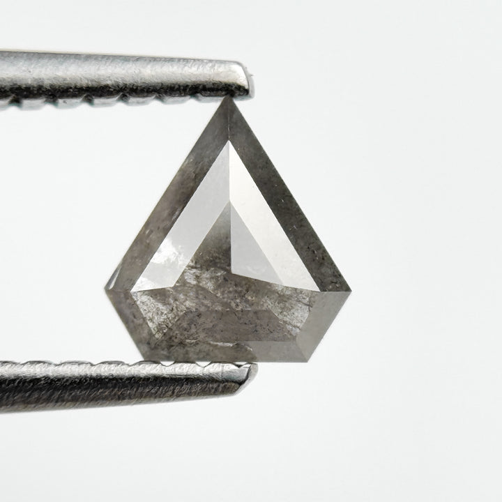 0.58 Ct Pentagon Rose Cut Grey Natural Salt and Pepper Diamond