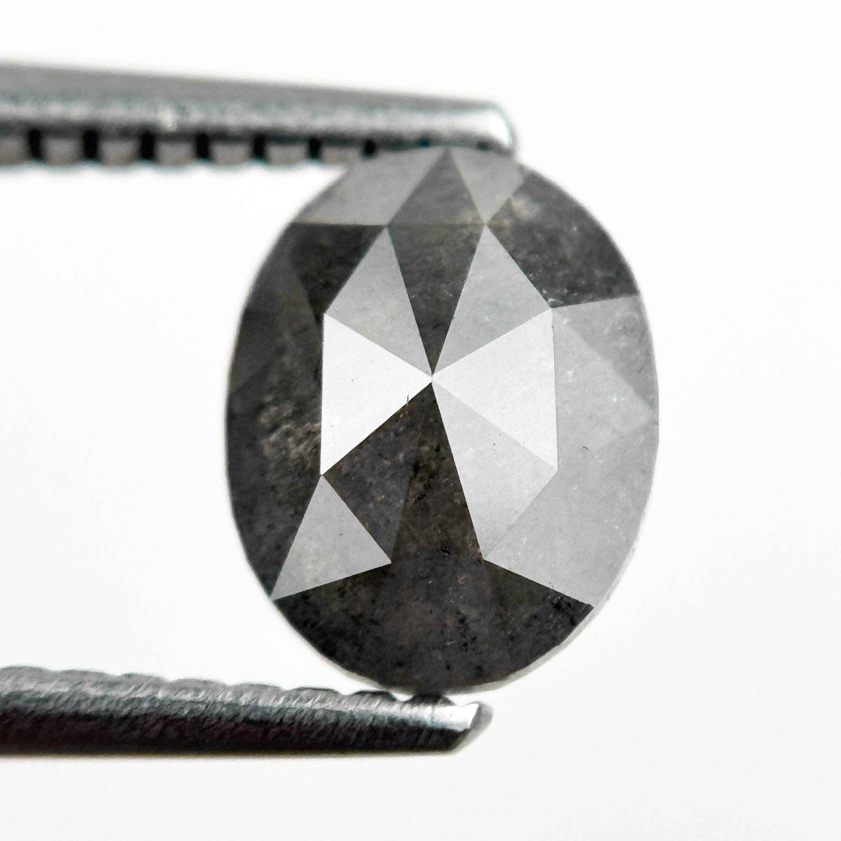 1.28 Ct Oval Rose Cut Grey Natural Fancy Diamond