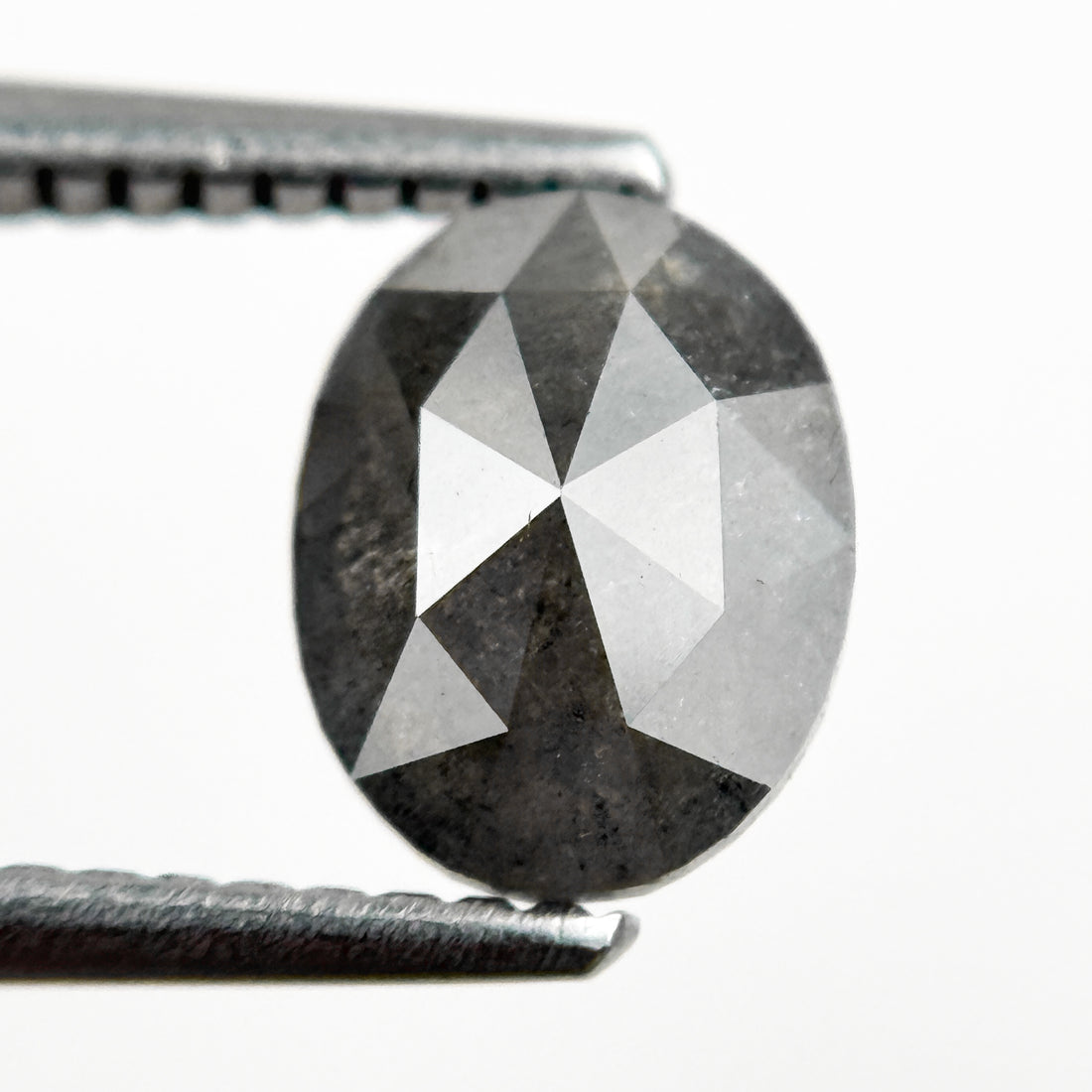 1.28 Ct Oval Rose Cut Grey Natural Fancy Diamond
