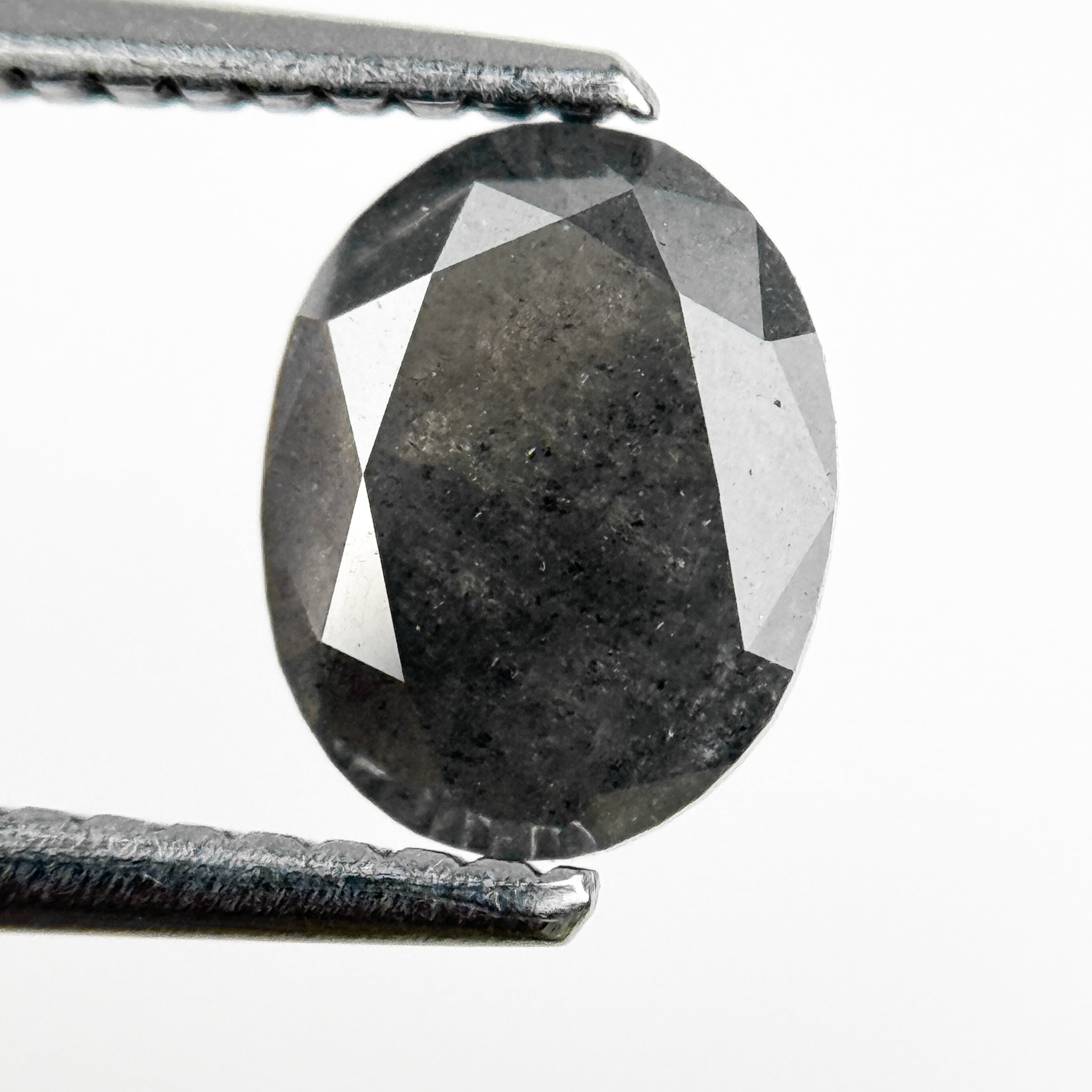 1.28 Ct Oval Rose Cut Grey Natural Fancy Diamond