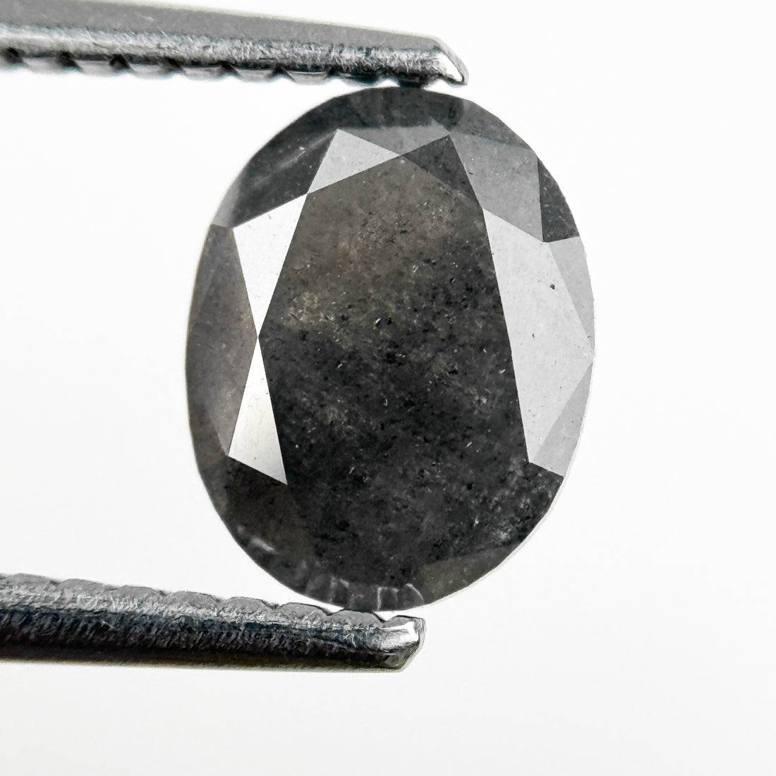 1.28 Ct Oval Rose Cut Grey Natural Fancy Diamond