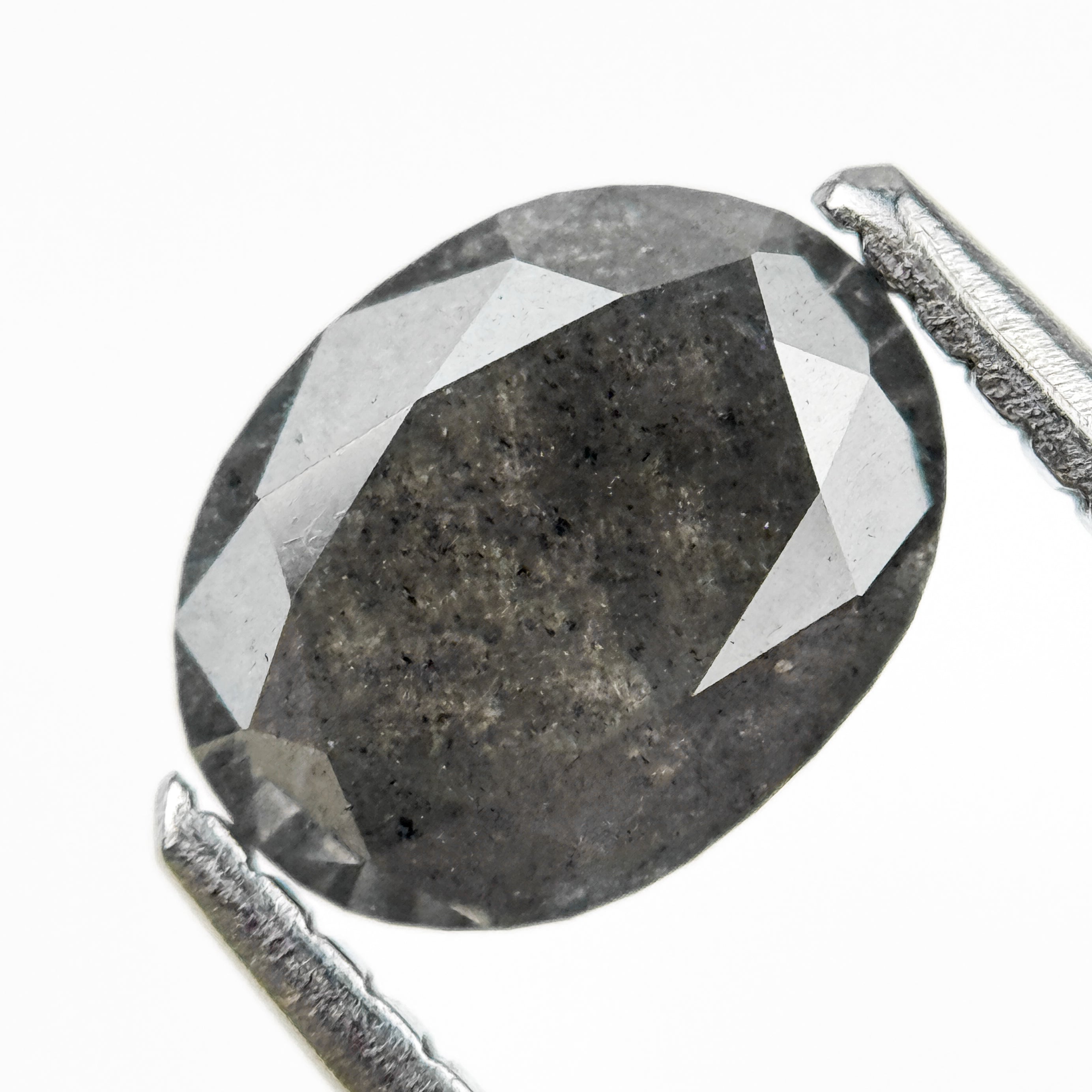 1.28 Ct Oval Rose Cut Grey Natural Fancy Diamond