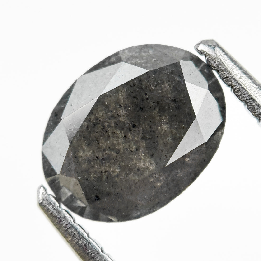 1.28 Ct Oval Rose Cut Grey Natural Fancy Diamond
