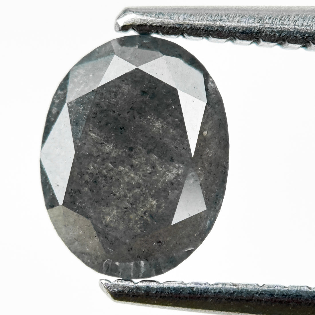 1.28 Ct Oval Rose Cut Grey Natural Fancy Diamond
