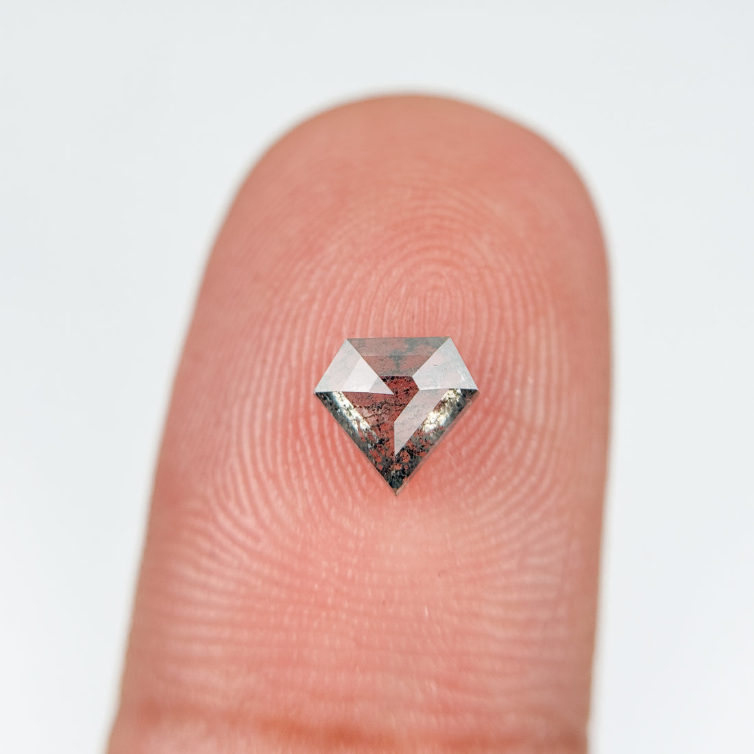 0.54 Ct Pentagon Rose Cut Grey Natural Unique Diamond