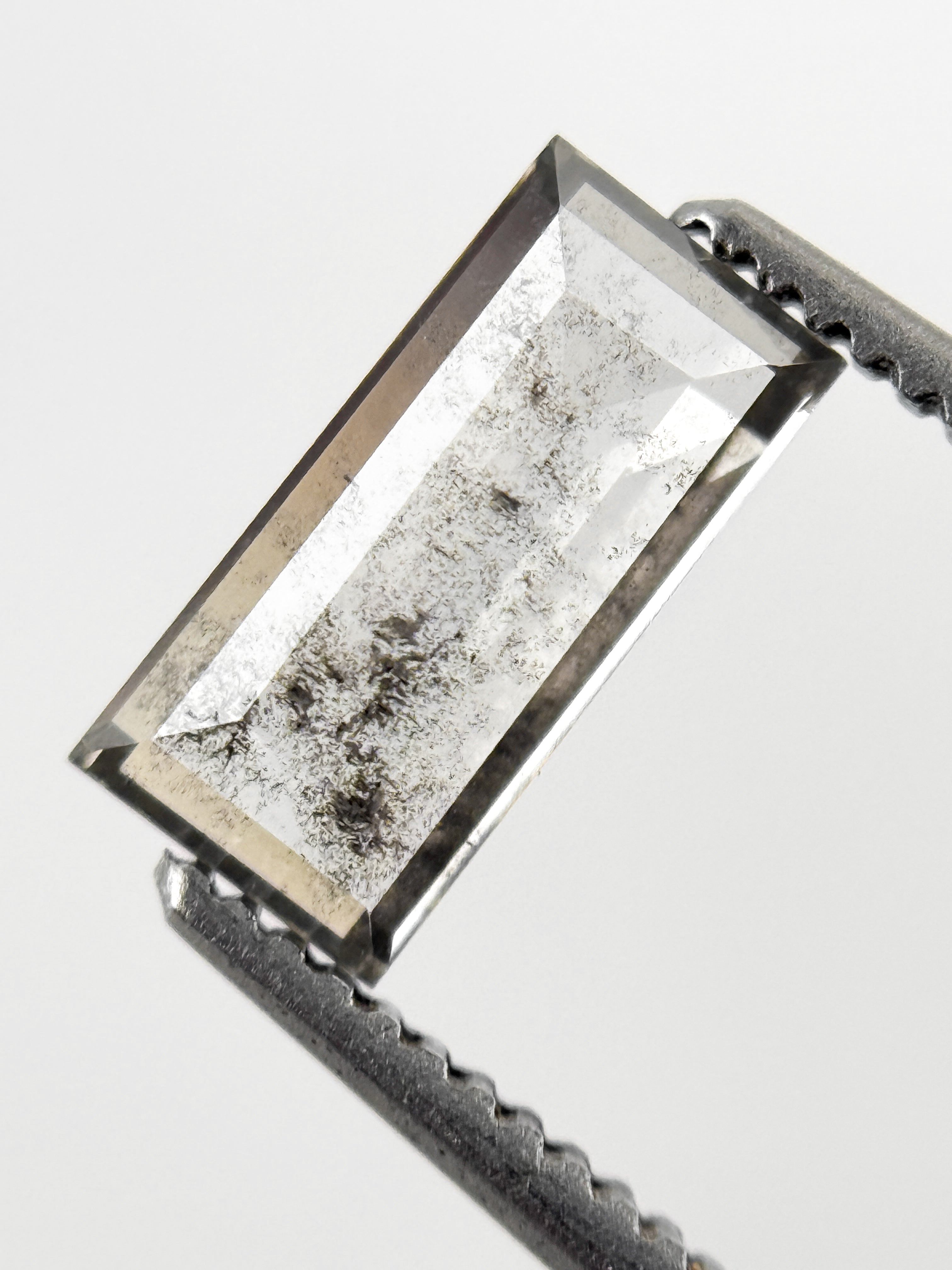 0.75 Ct Baguette Rose Cut Grey Natural Minimalist Diamond