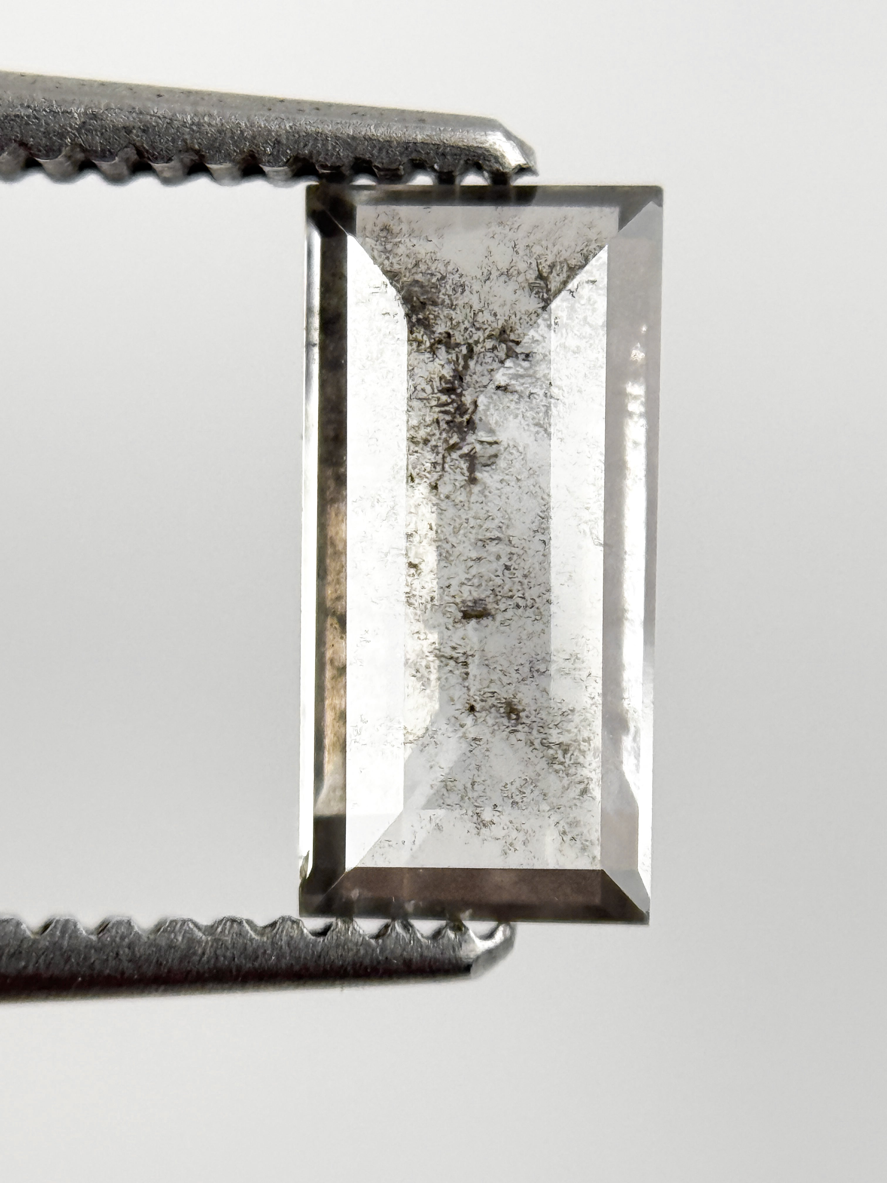 0.75 Ct Baguette Rose Cut Grey Natural Minimalist Diamond