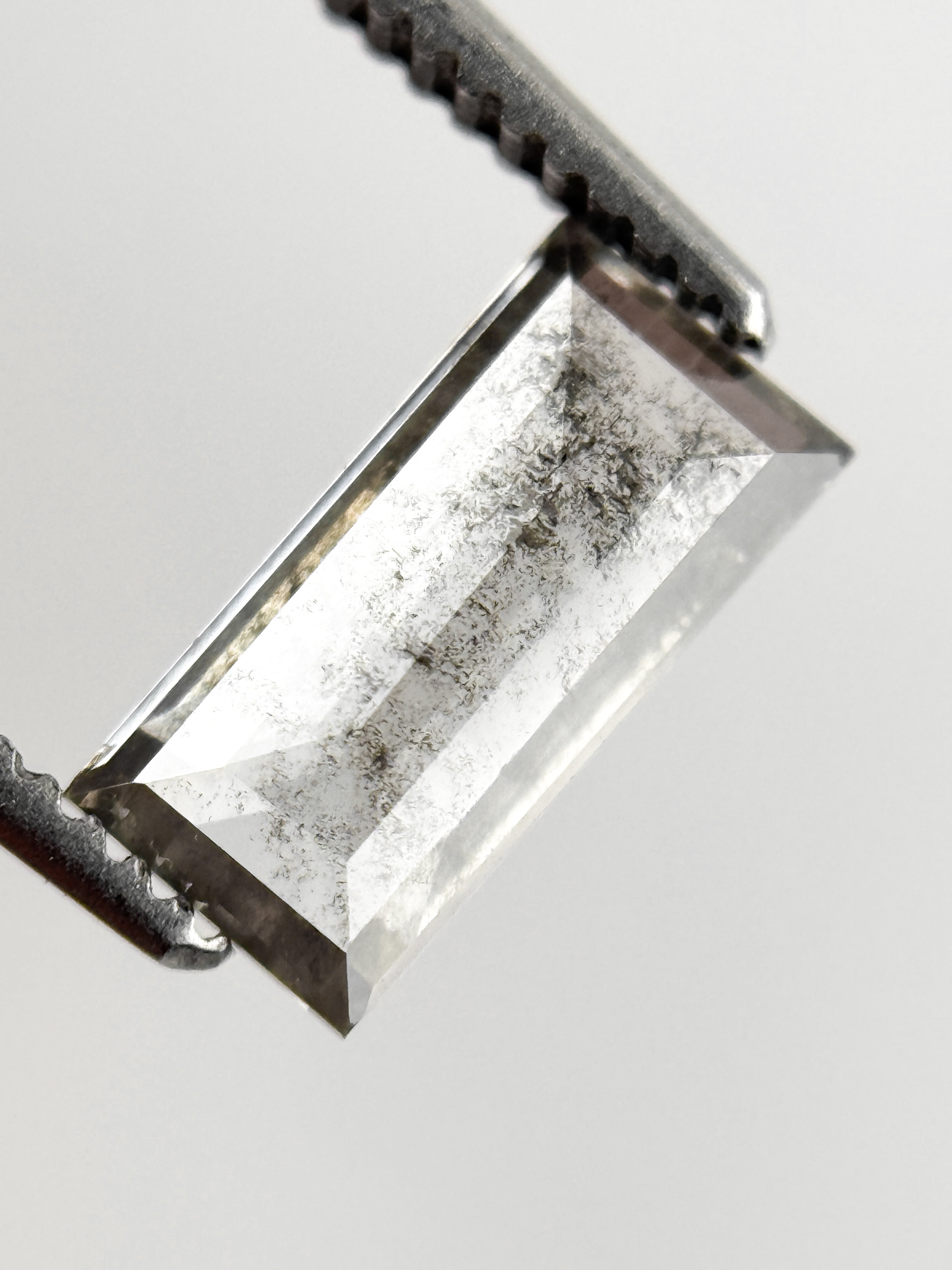 0.75 Ct Baguette Rose Cut Grey Natural Minimalist Diamond