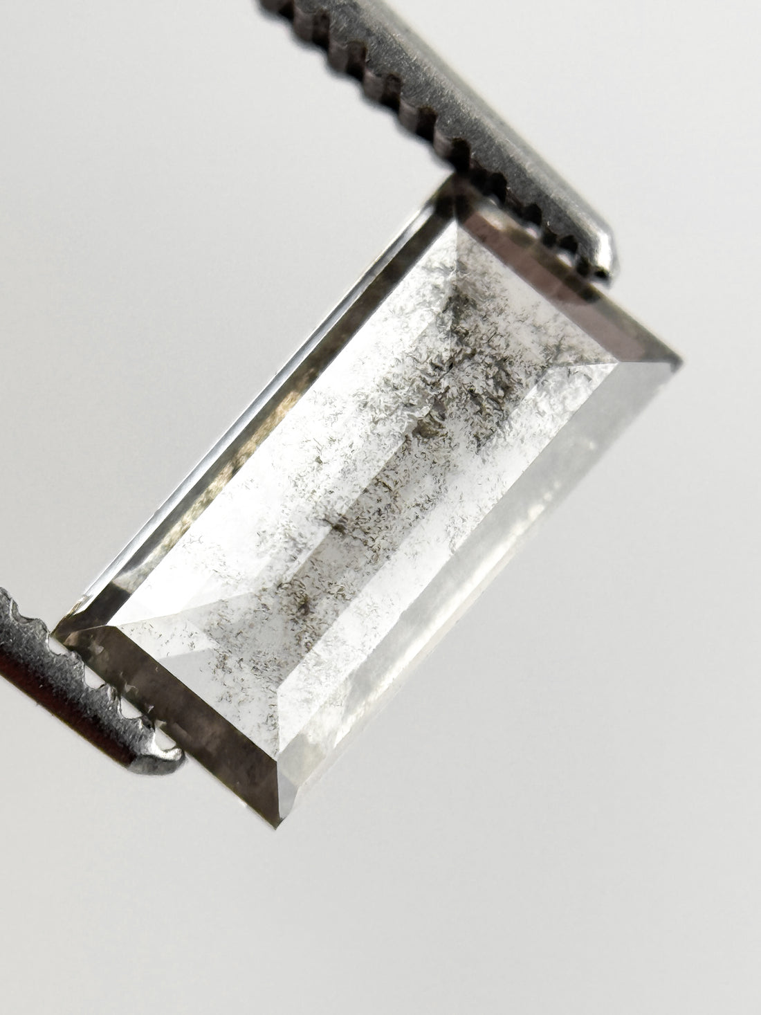 0.75 Ct Baguette Rose Cut Grey Natural Minimalist Diamond