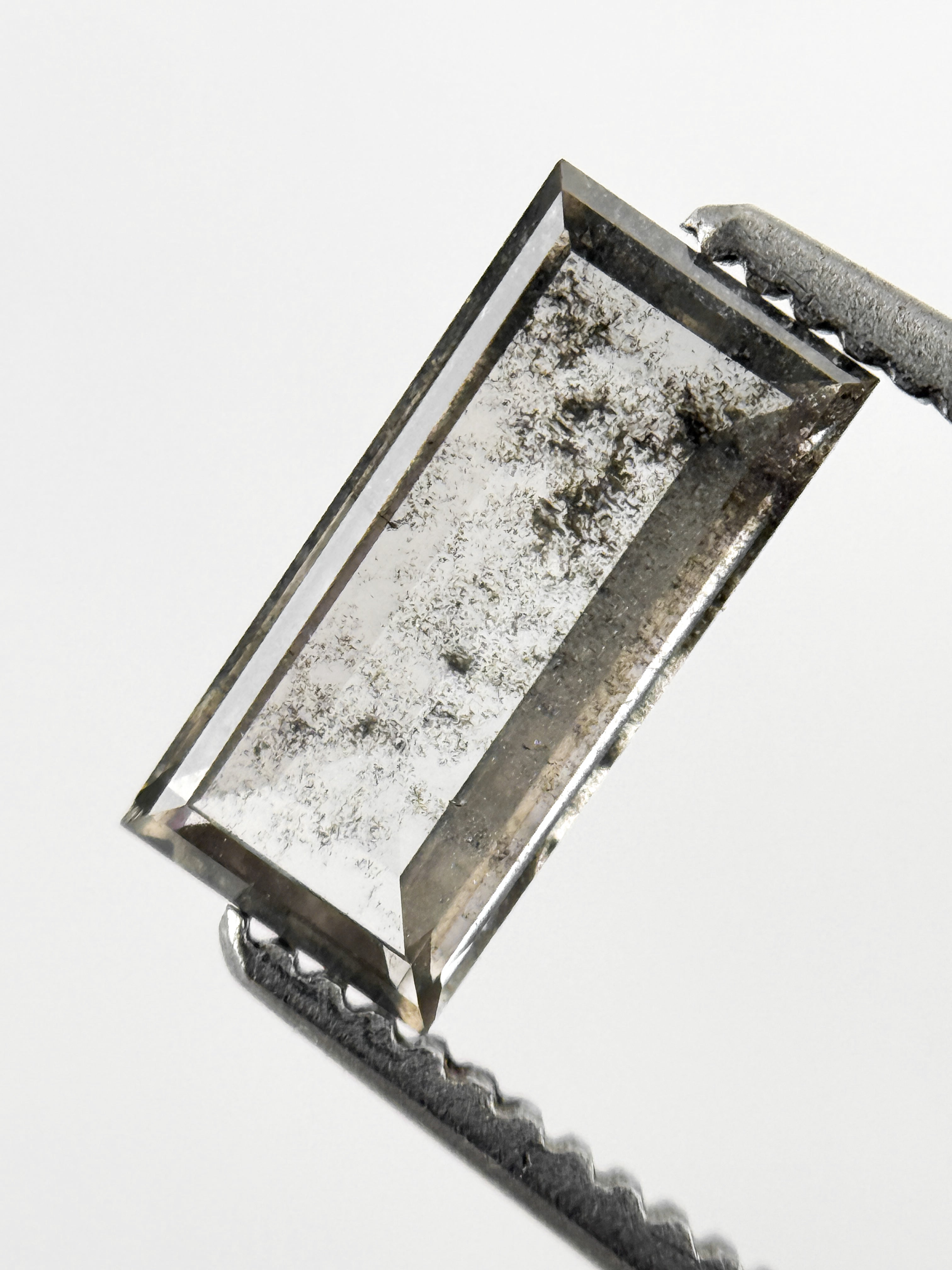 0.75 Ct Baguette Rose Cut Grey Natural Minimalist Diamond