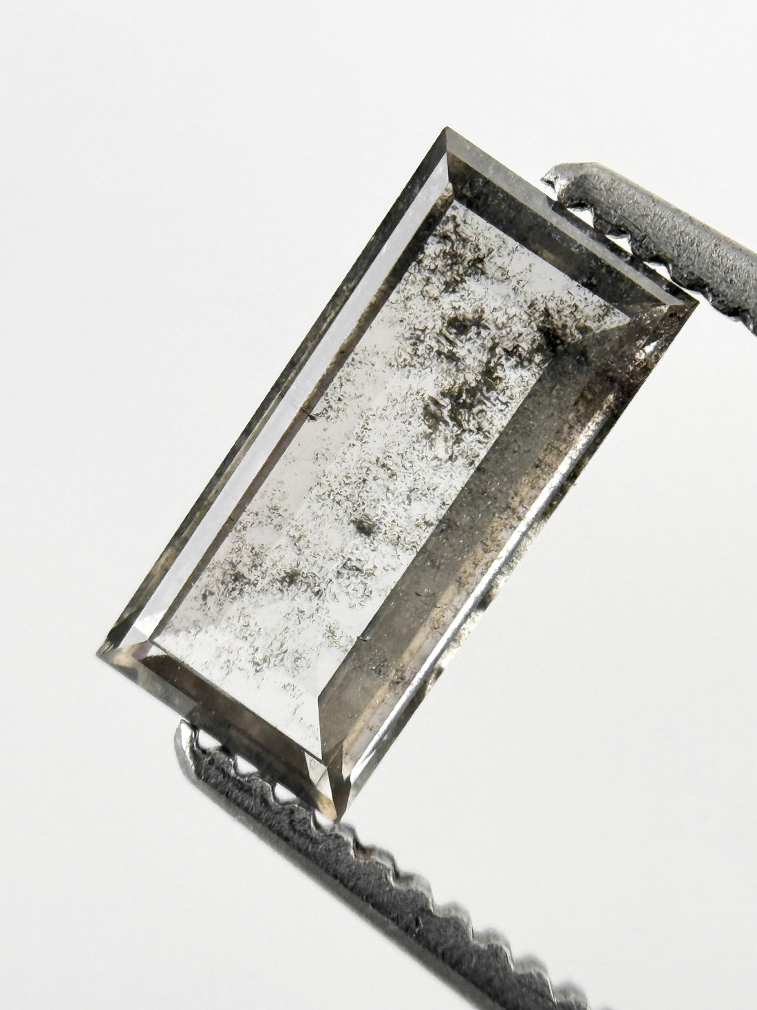 0.75 Ct Baguette Rose Cut Grey Natural Minimalist Diamond