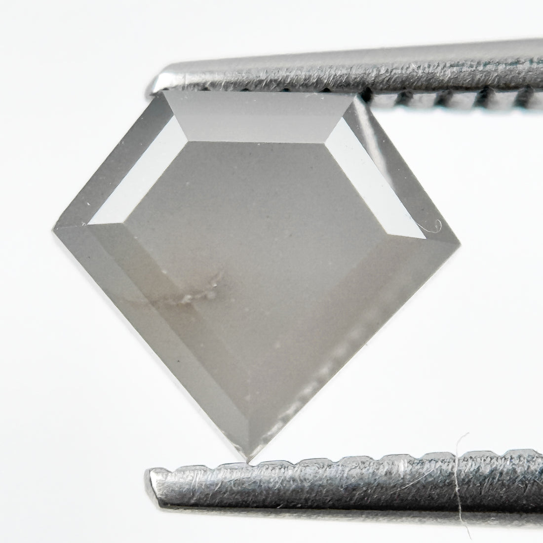 2.09 Ct Pentagon Rose Cut Grey Natural Salt and Pepper Diamond