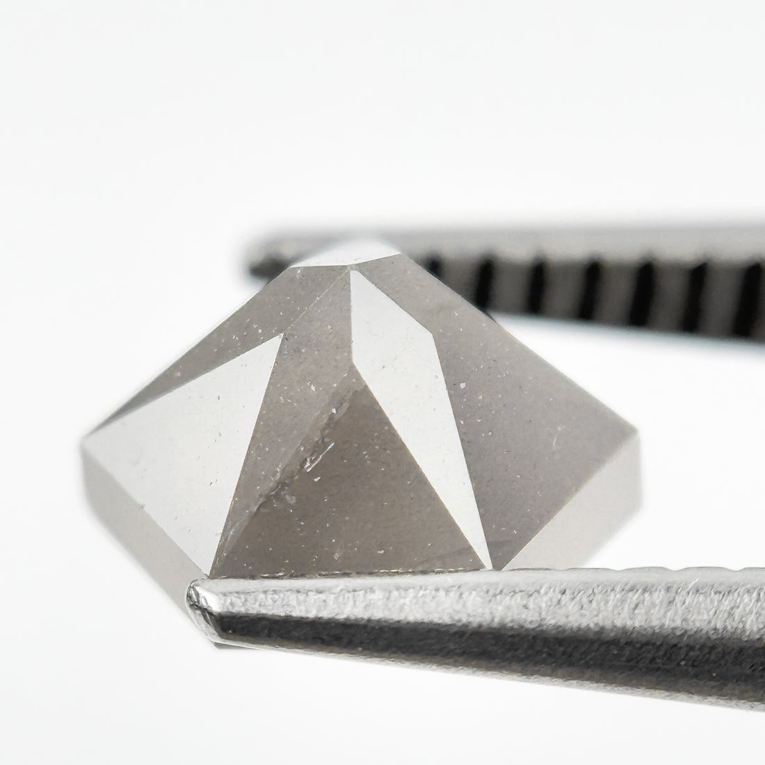 2.09 Ct Pentagon Rose Cut Grey Natural Salt and Pepper Diamond